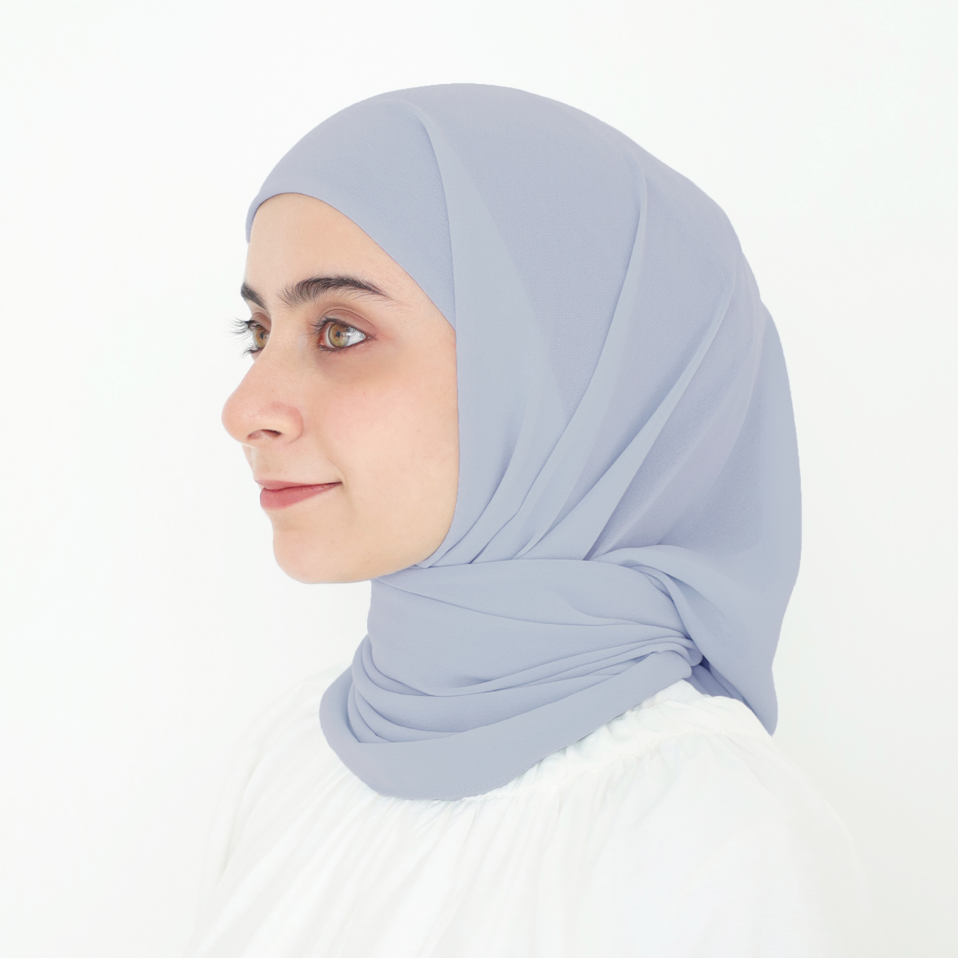 ELZA INSTANT SHAWL - MIST BLUE