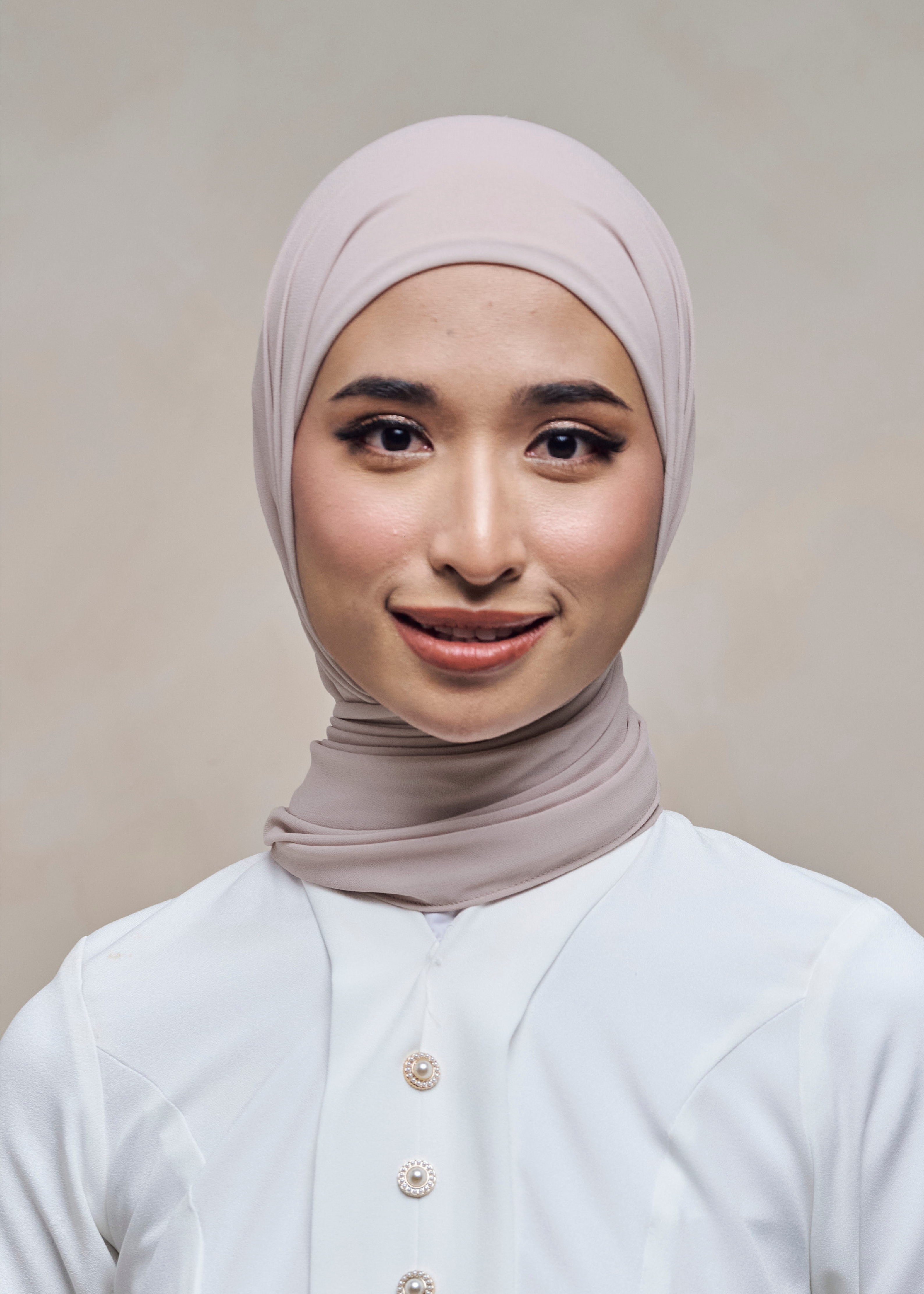 ELZA INSTANT SHAWL - NUDE PINK