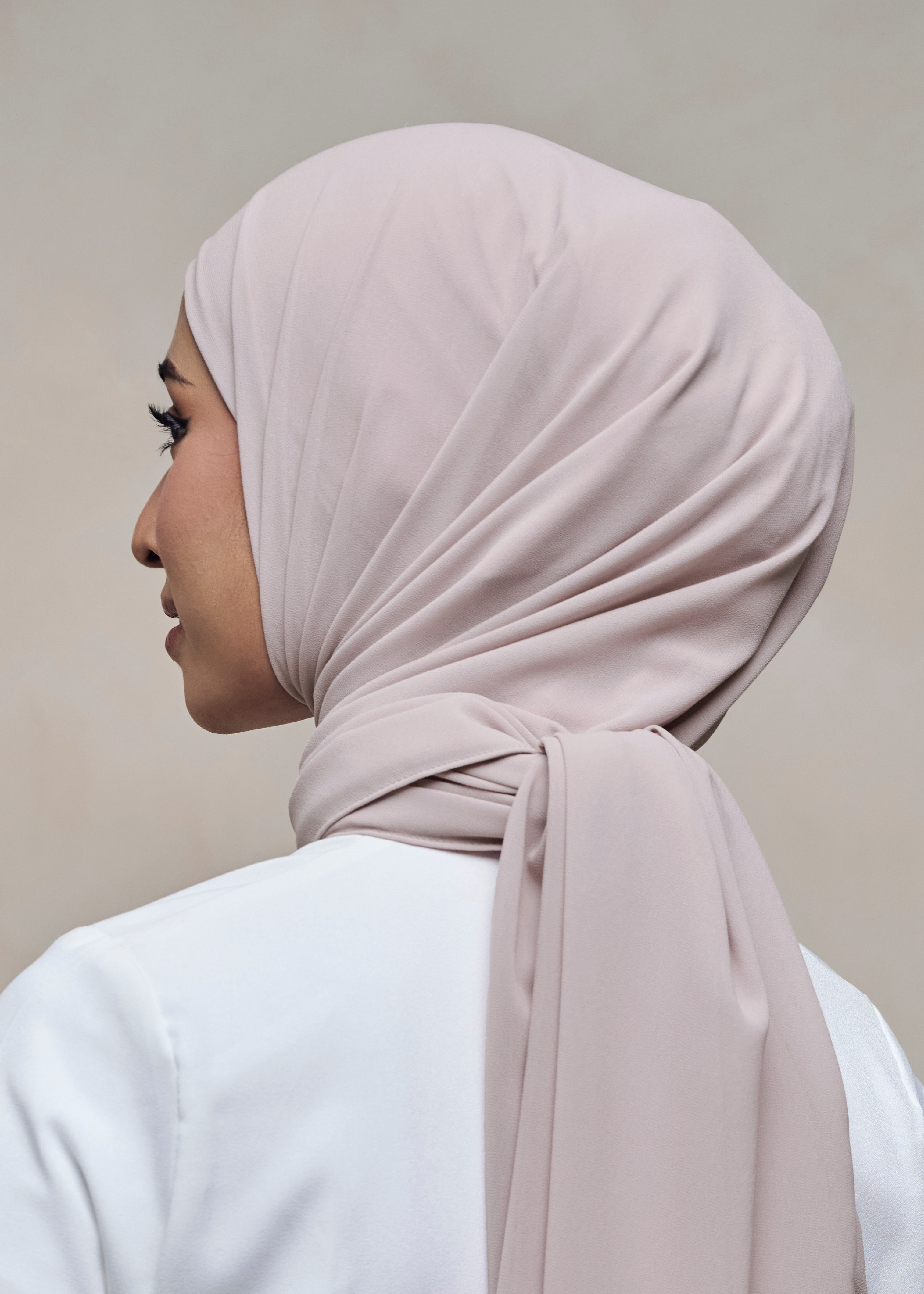 ELZA INSTANT SHAWL - NUDE PINK