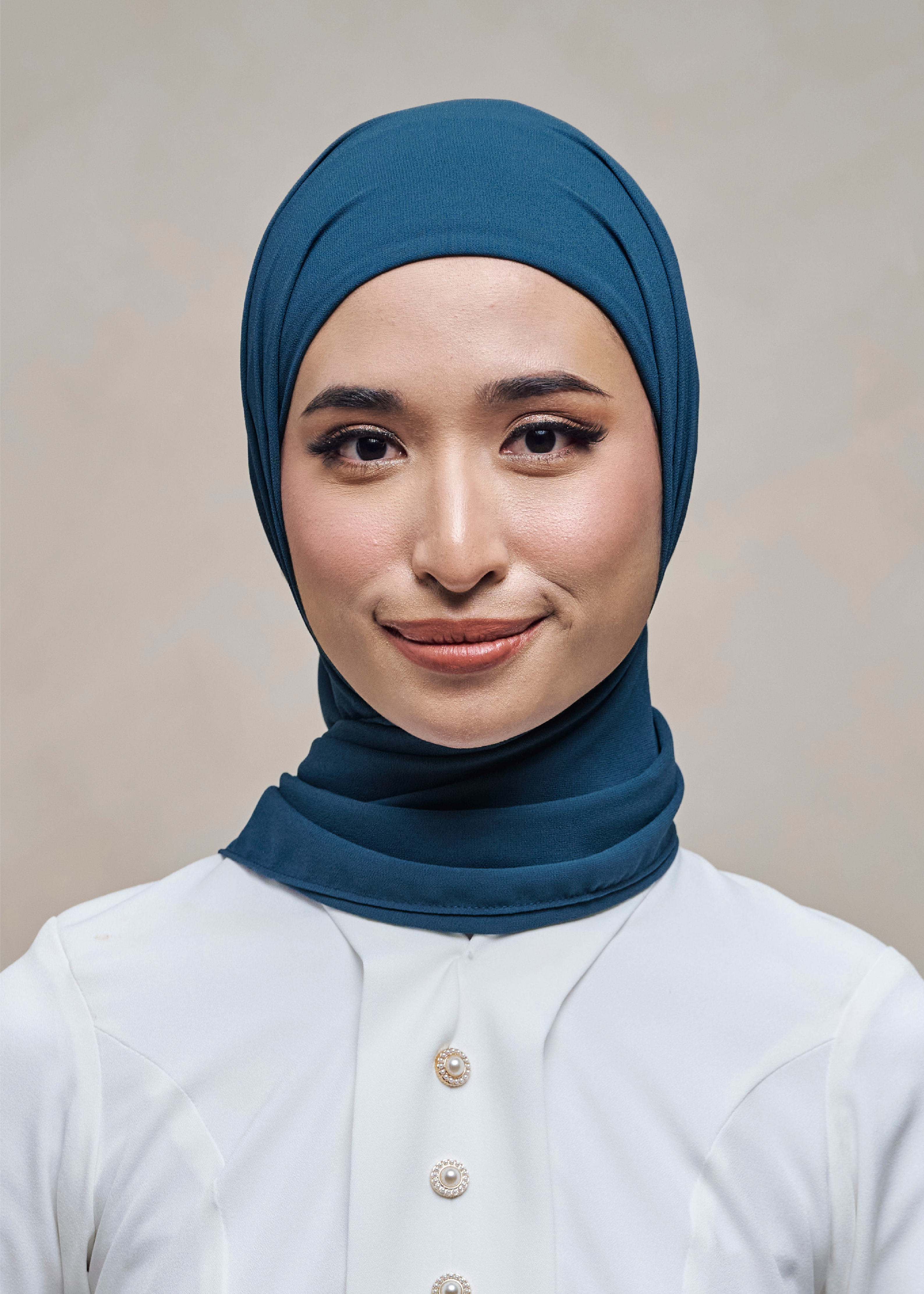 ELZA INSTANT SHAWL - OCEAN BLUE