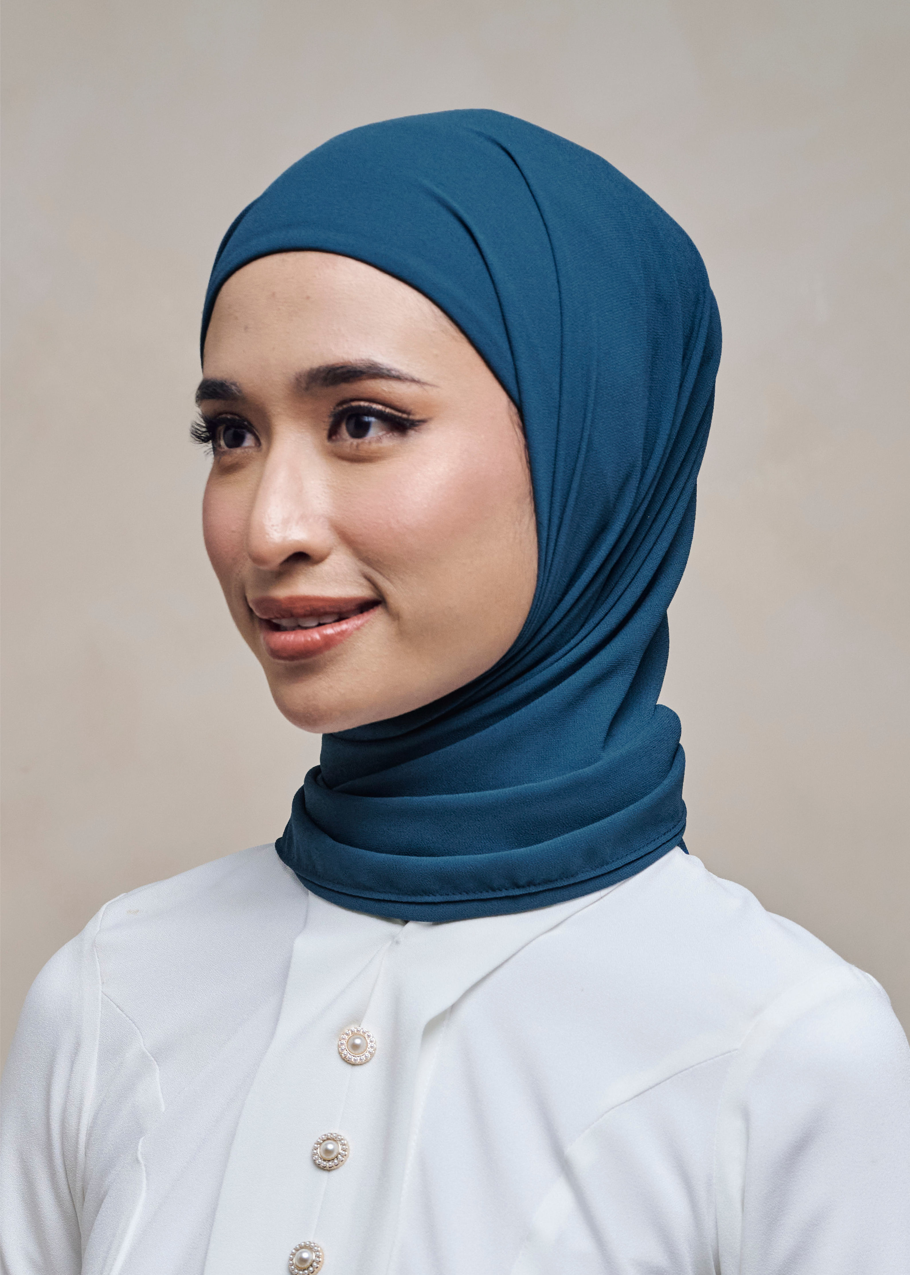 ELZA INSTANT SHAWL - OCEAN BLUE