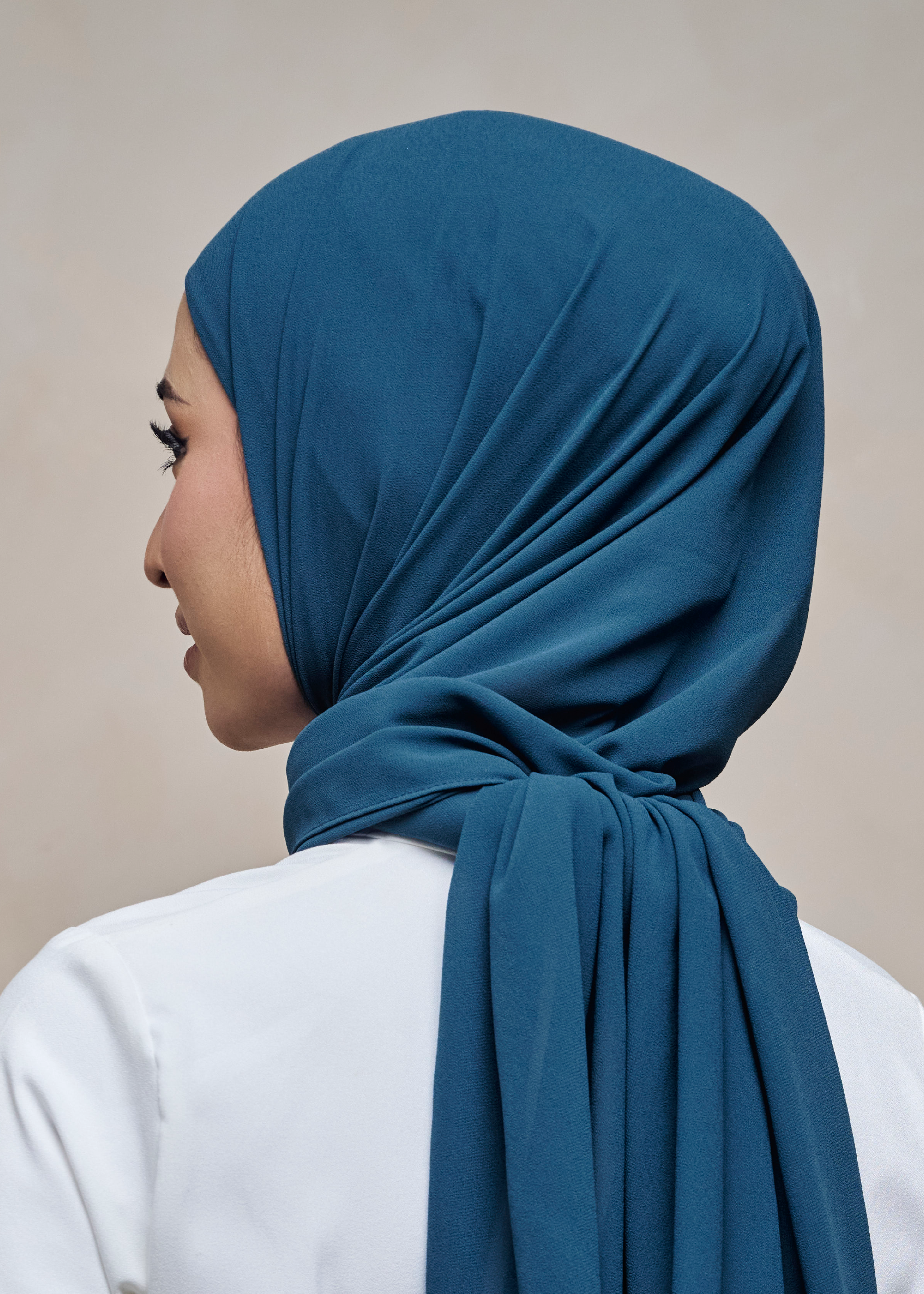ELZA INSTANT SHAWL - OCEAN BLUE