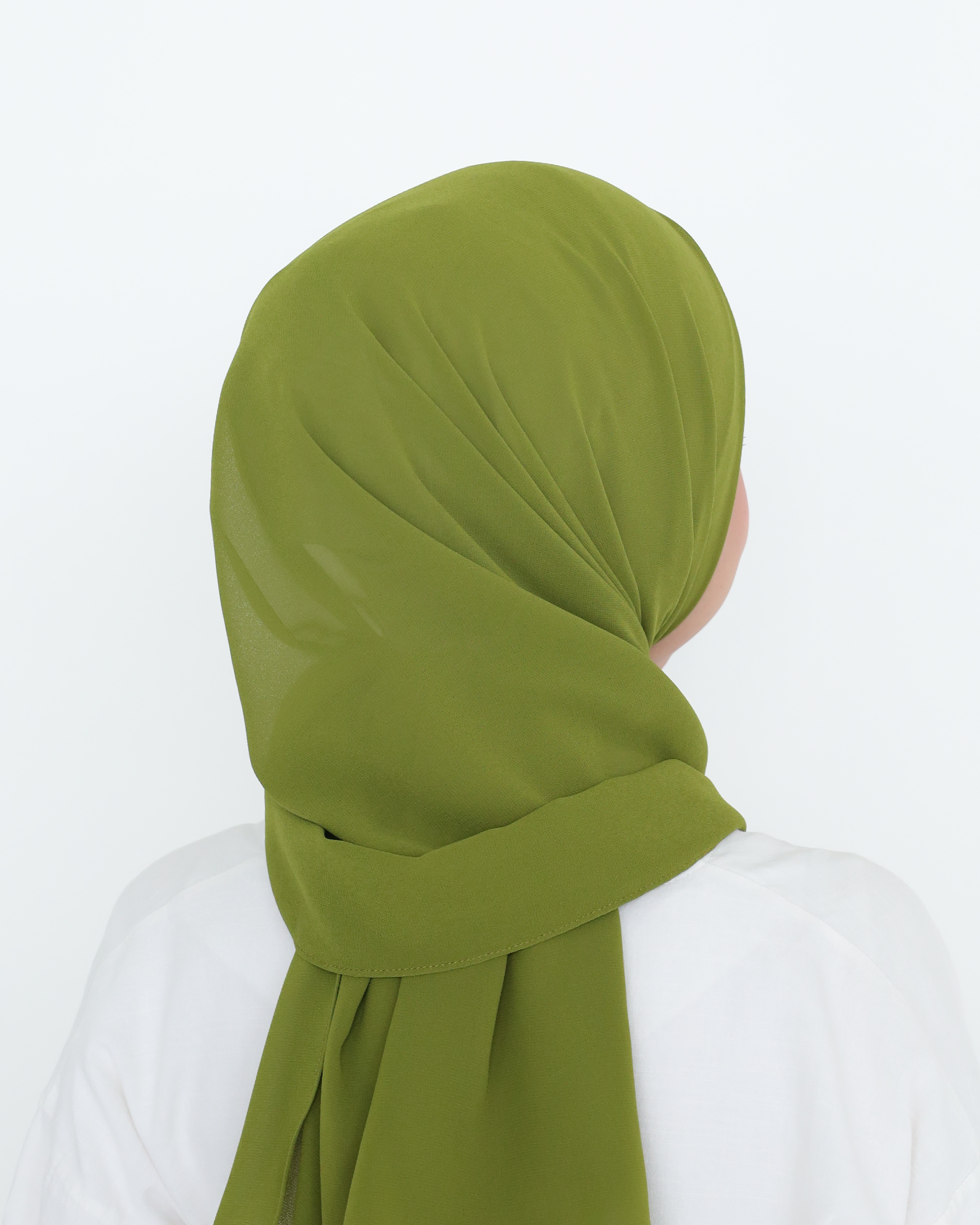 ELZA INSTANT SHAWL - OLIVE LIME