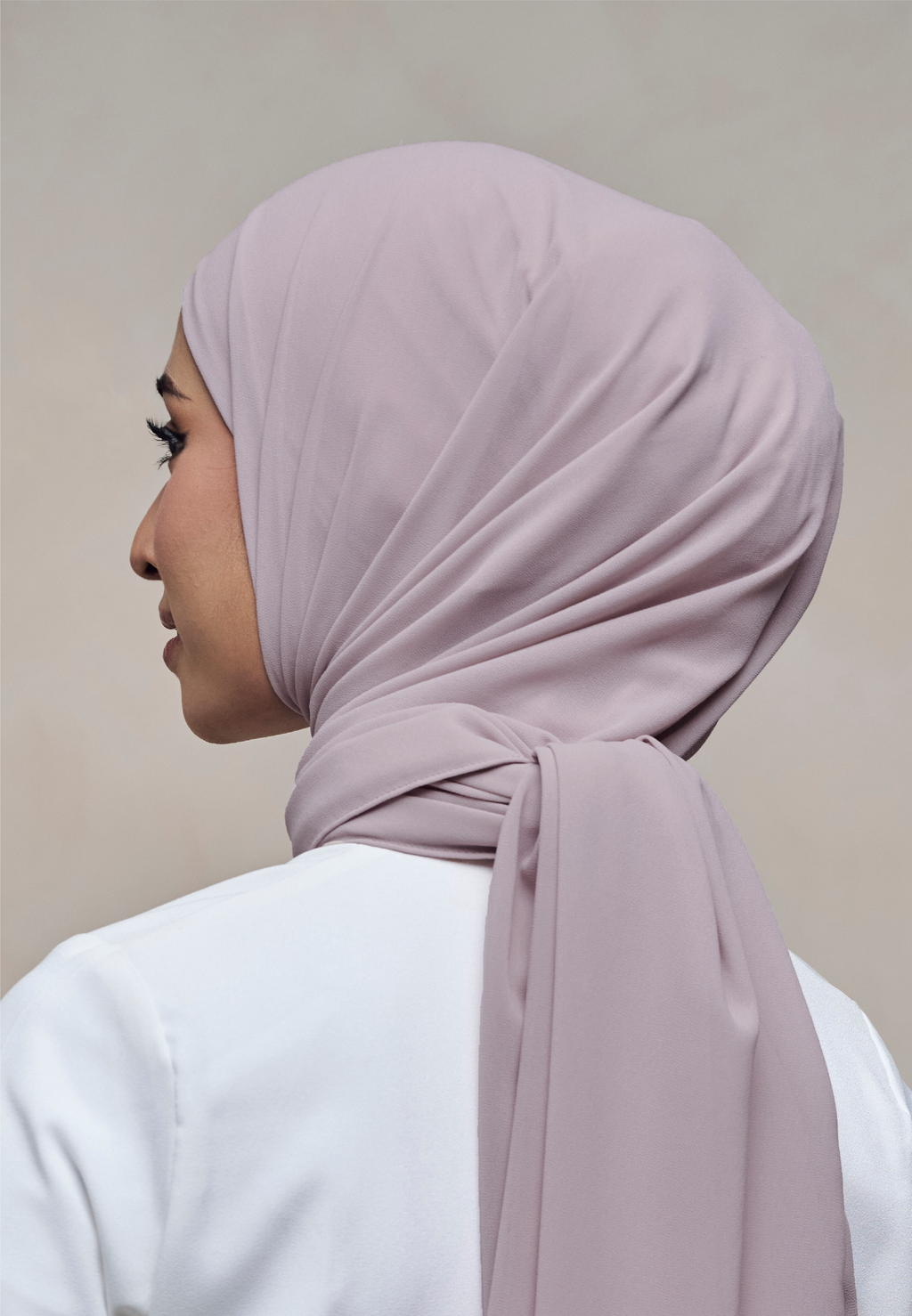 ELZA INSTANT SHAWL - PASTEL LILAC