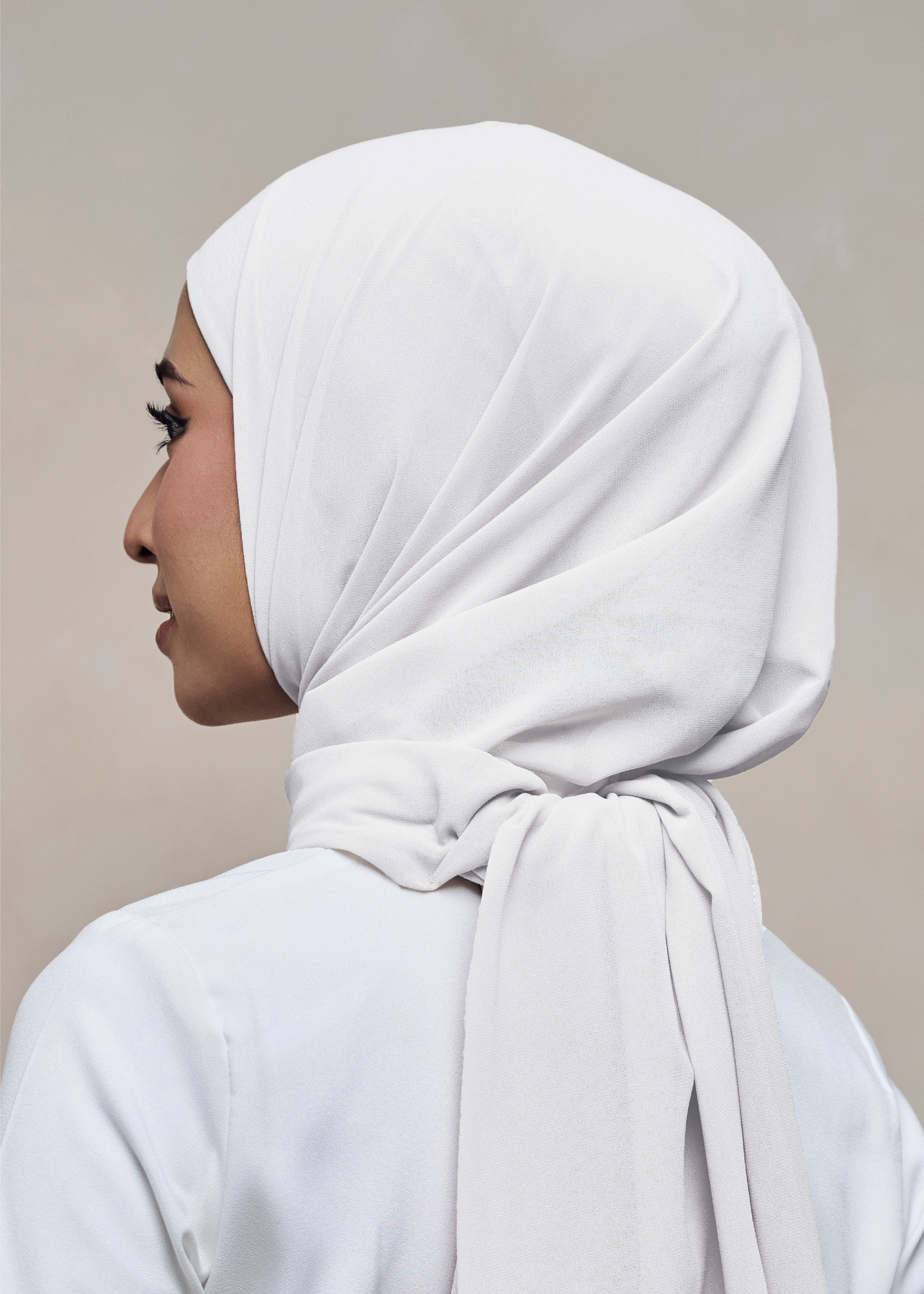 ELZA INSTANT SHAWL - PEARL WHITE