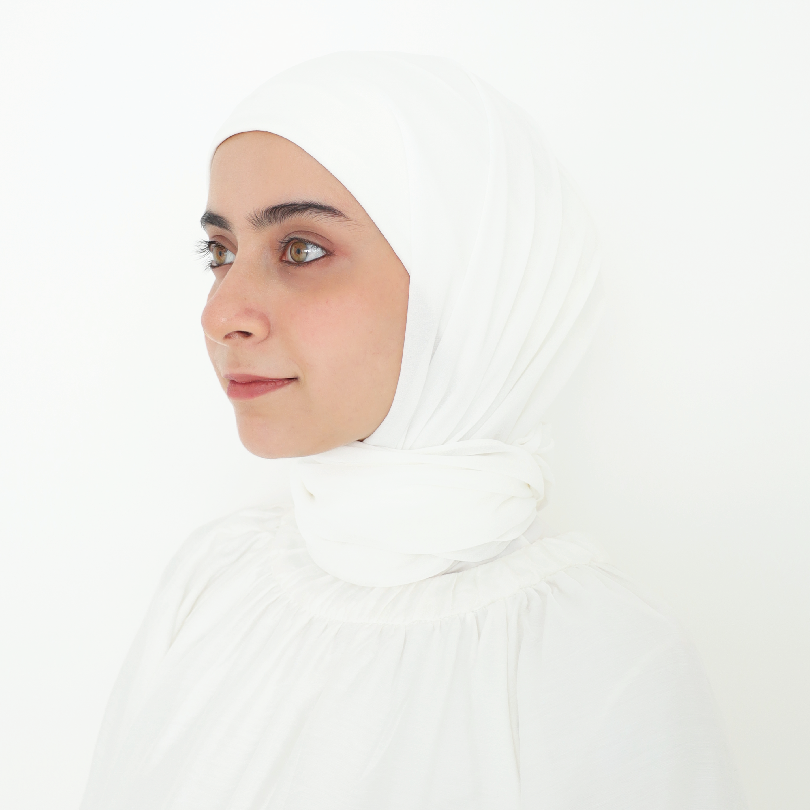 ELZA INSTANT SHAWL - PEARL WHITE