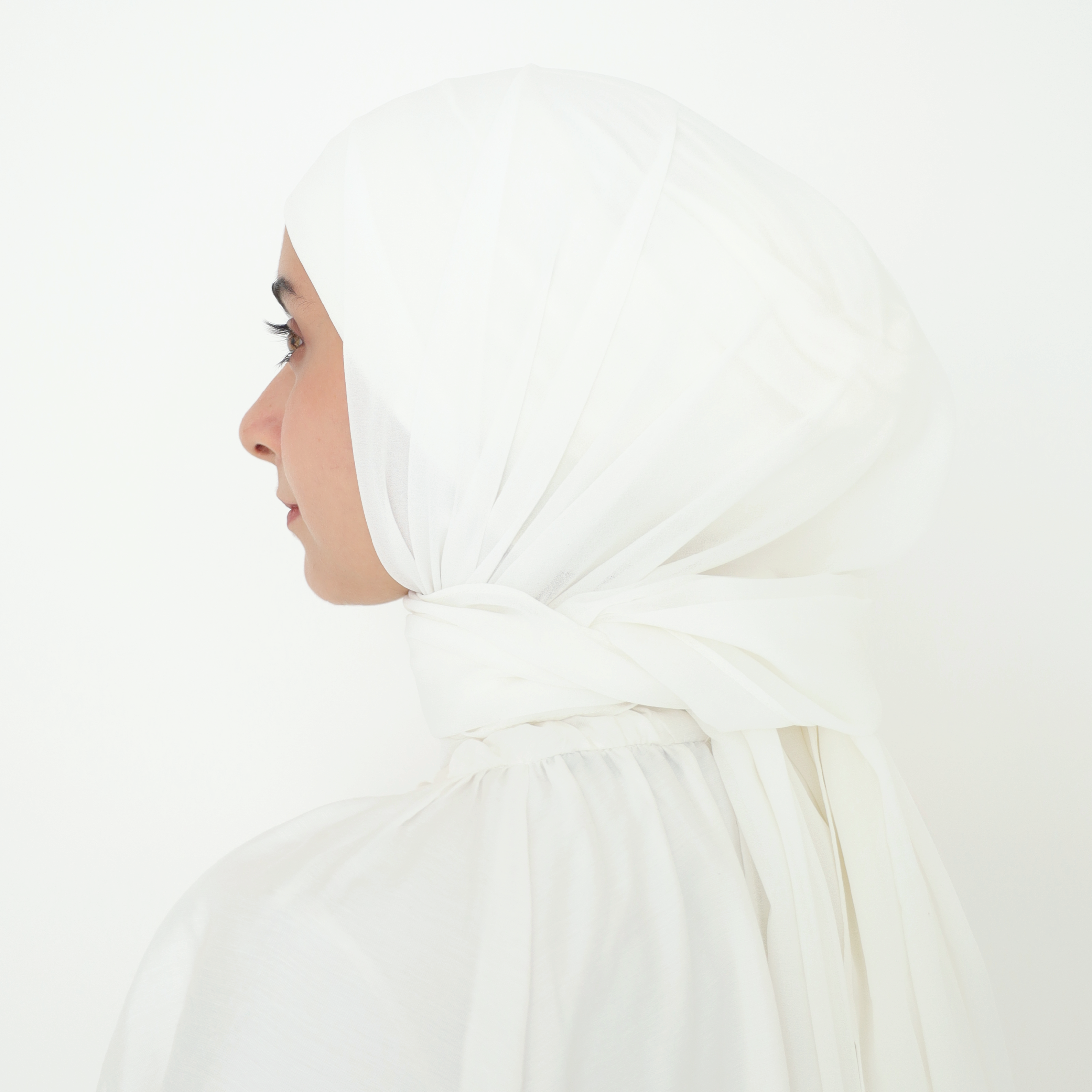 ELZA INSTANT SHAWL - PEARL WHITE