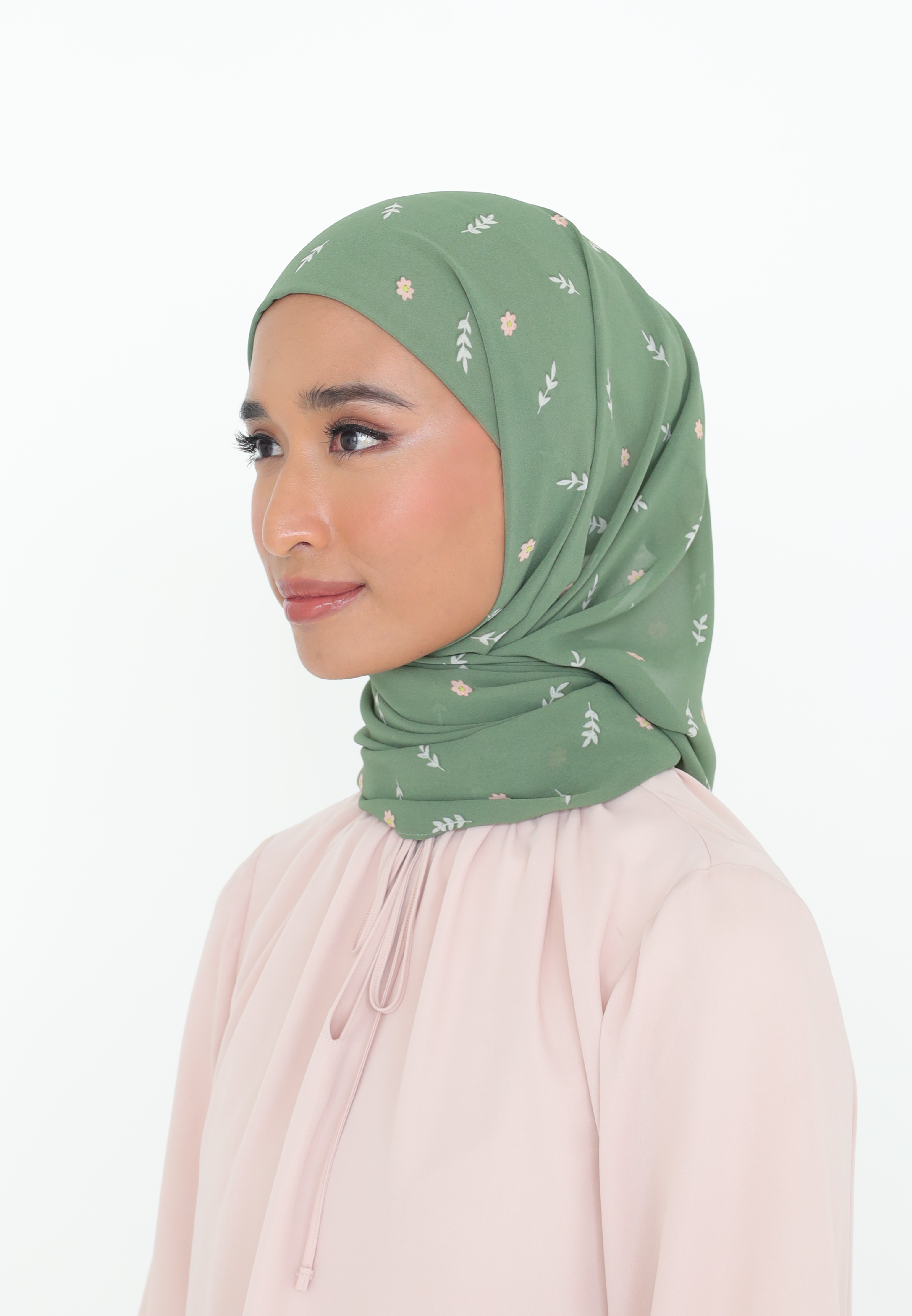 SIENNA INSTANT PRINTED SHAWL - PINE