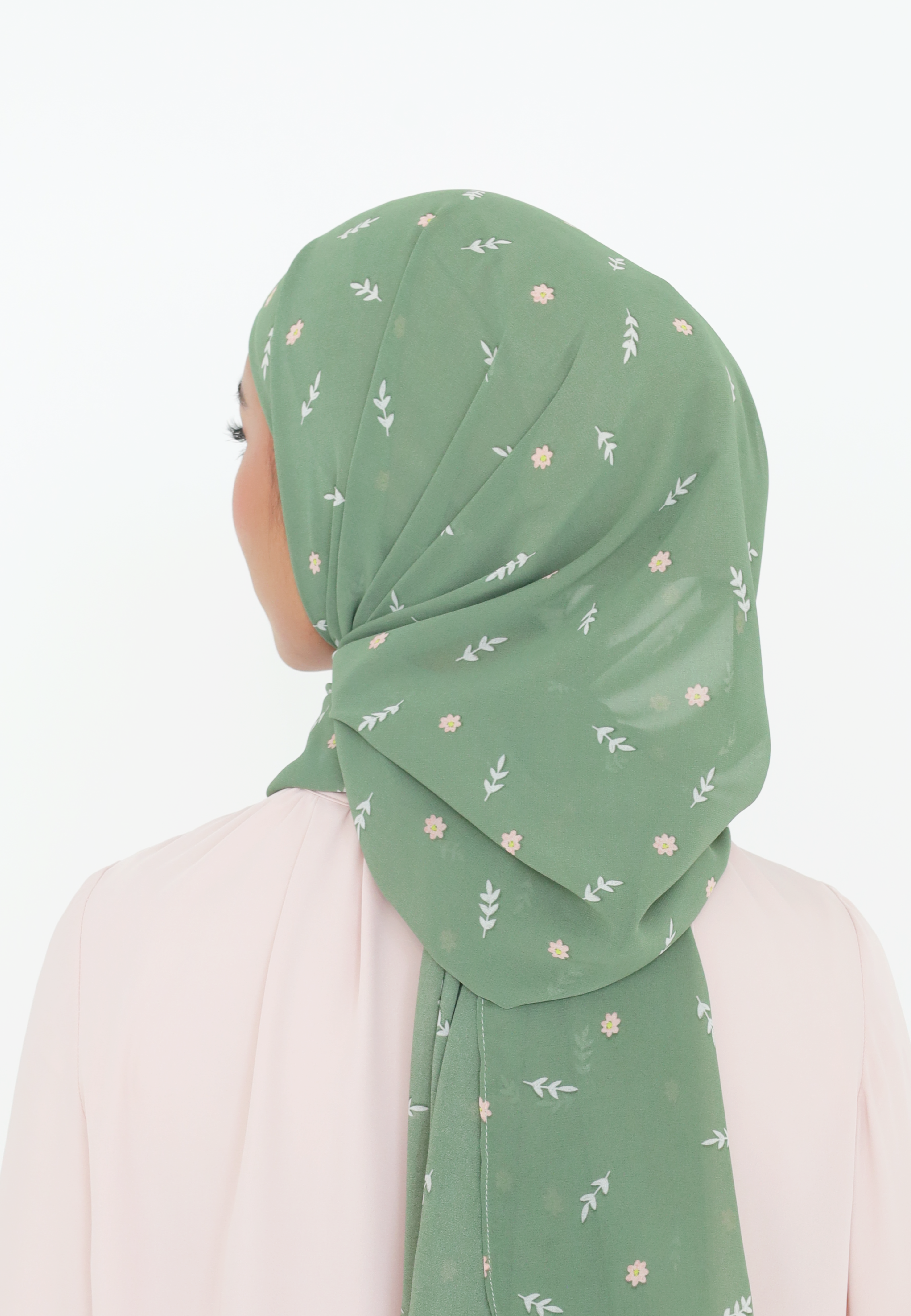 SIENNA INSTANT PRINTED SHAWL - PINE