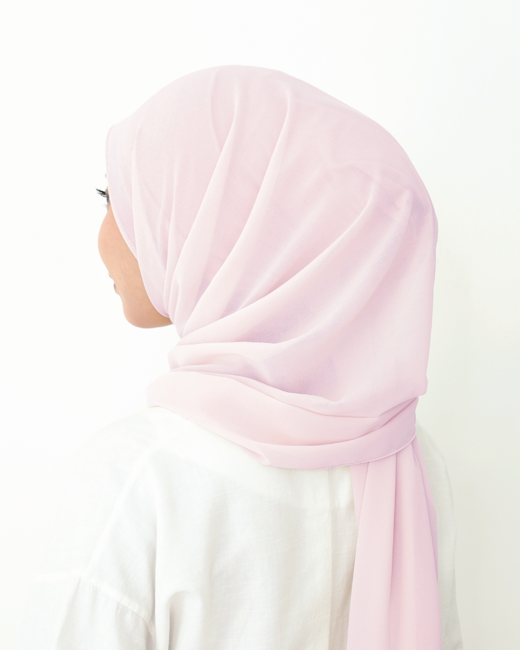 ALANA INSTANT SHAWL PLAIN - PINK PETAL