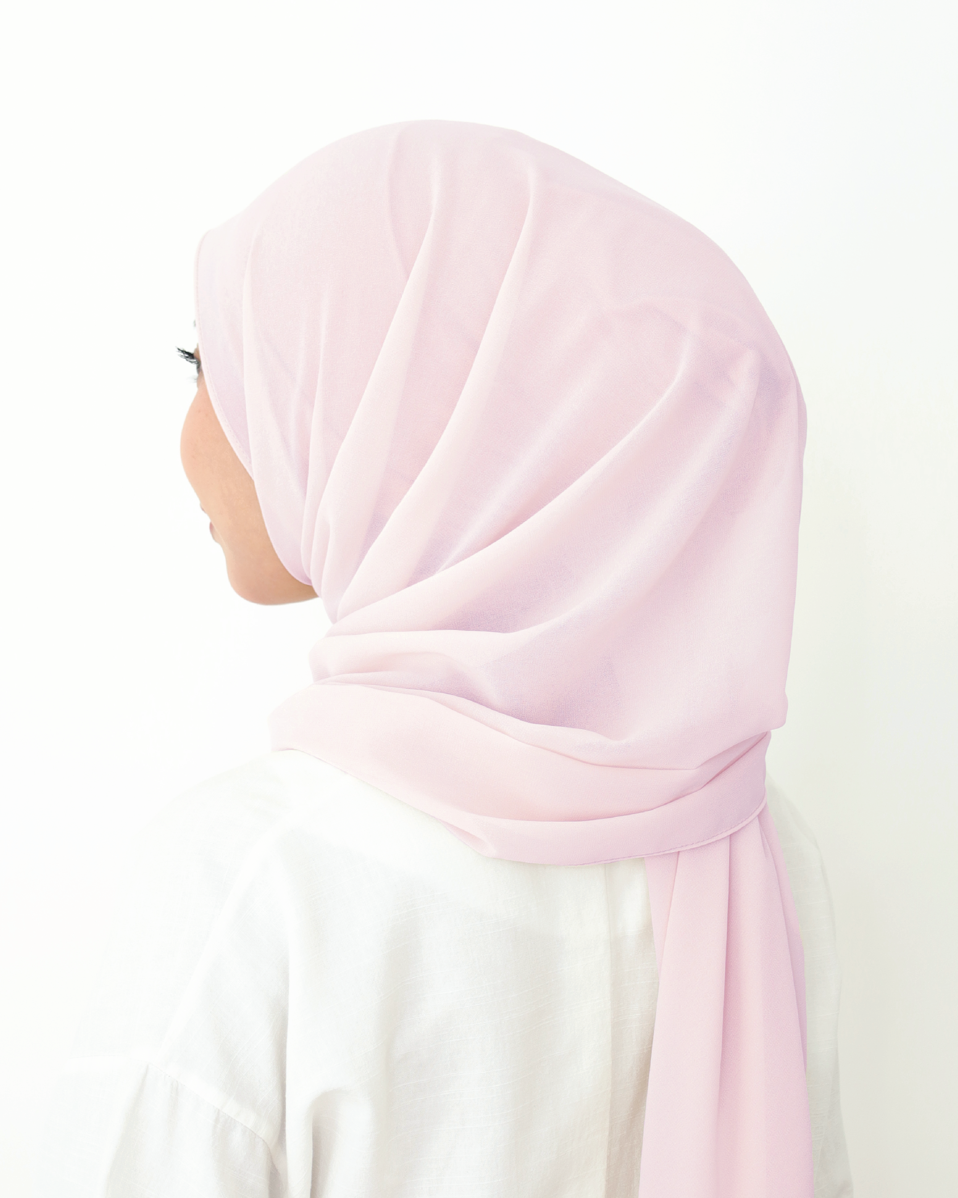 ALANA INSTANT SHAWL PLAIN - PINK PETAL