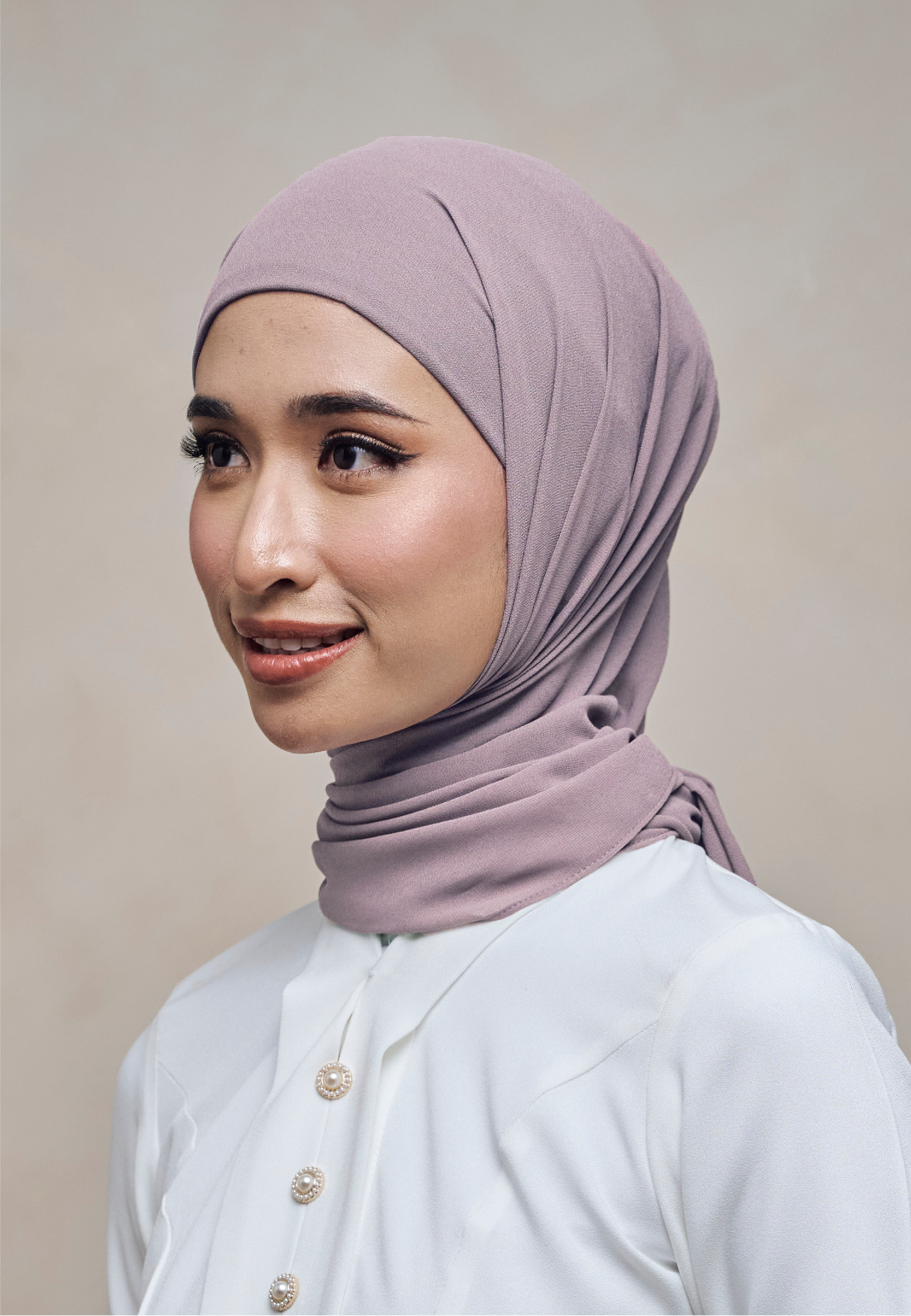 ELZA INSTANT BAWAL - PURPLE LACE