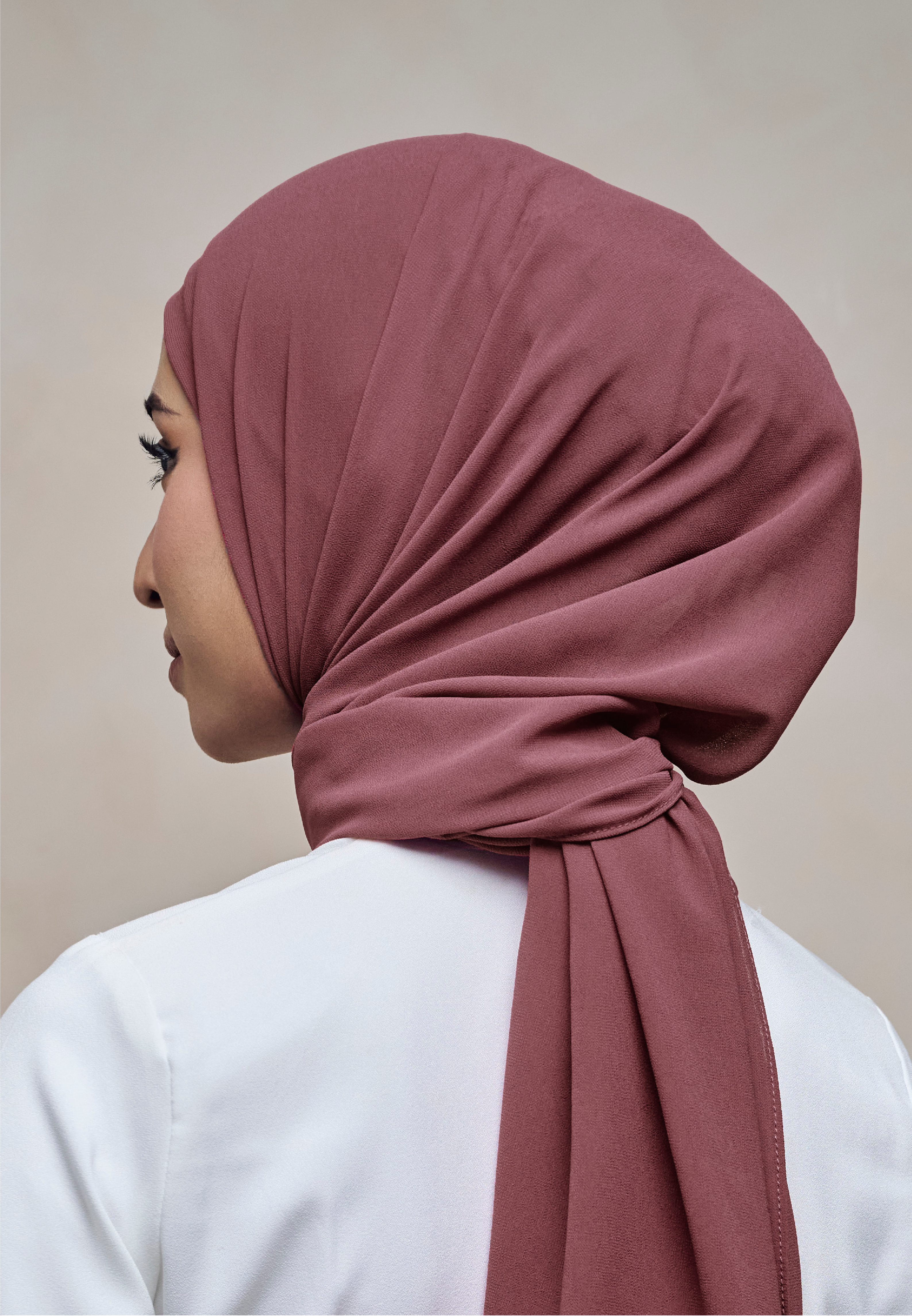 ELZA INSTANT SHAWL - RASBERRY ROSE