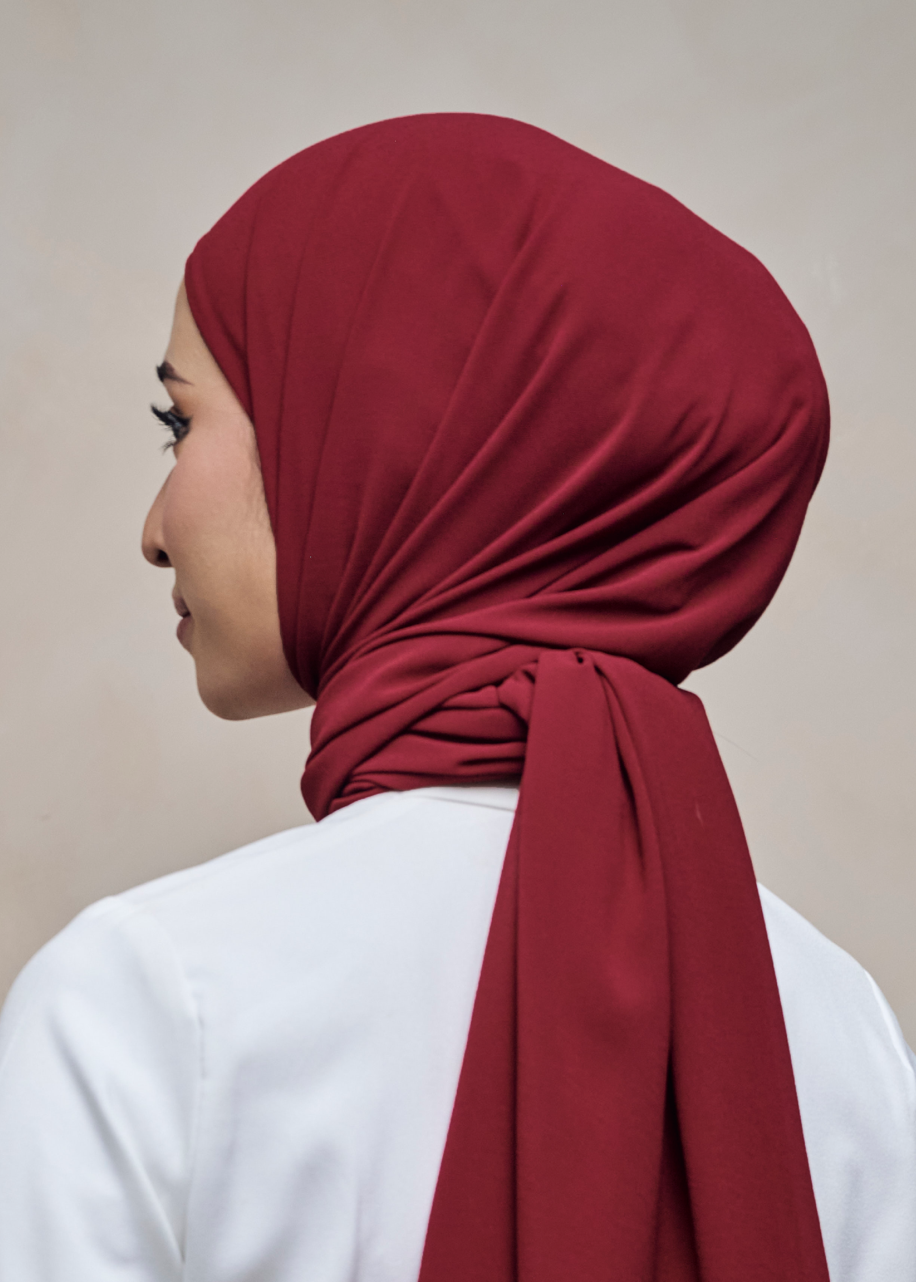 ELZA INSTANT SHAWL - RED RUBY