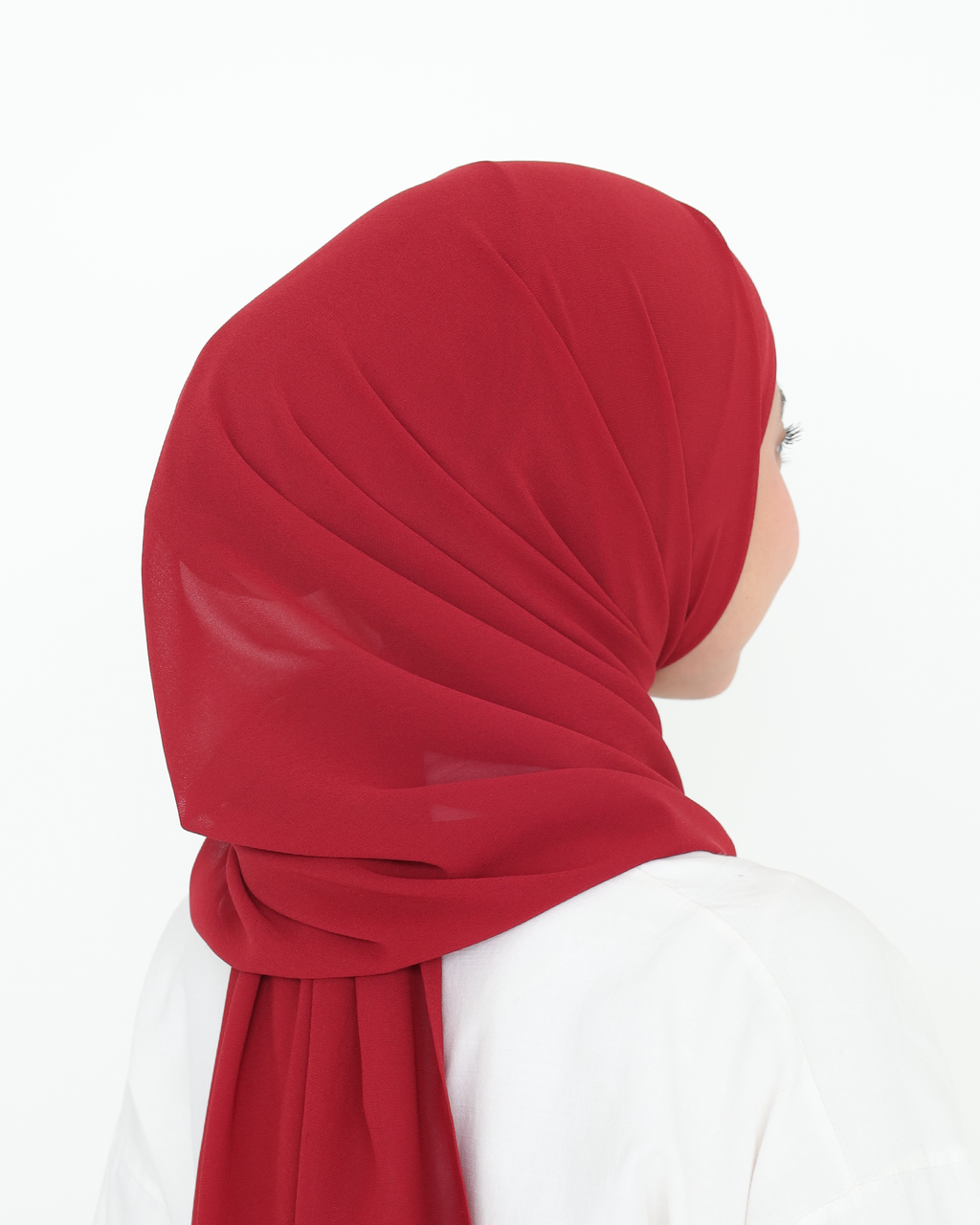 ELZA INSTANT SHAWL - CHERRY RED