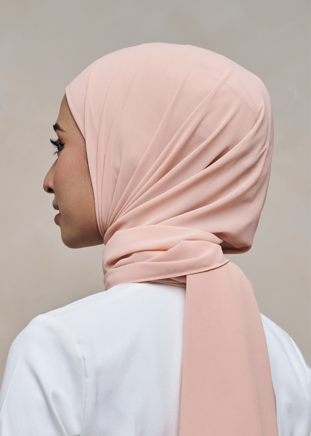 ELZA INSTANT SHAWL - ROSE PEACH