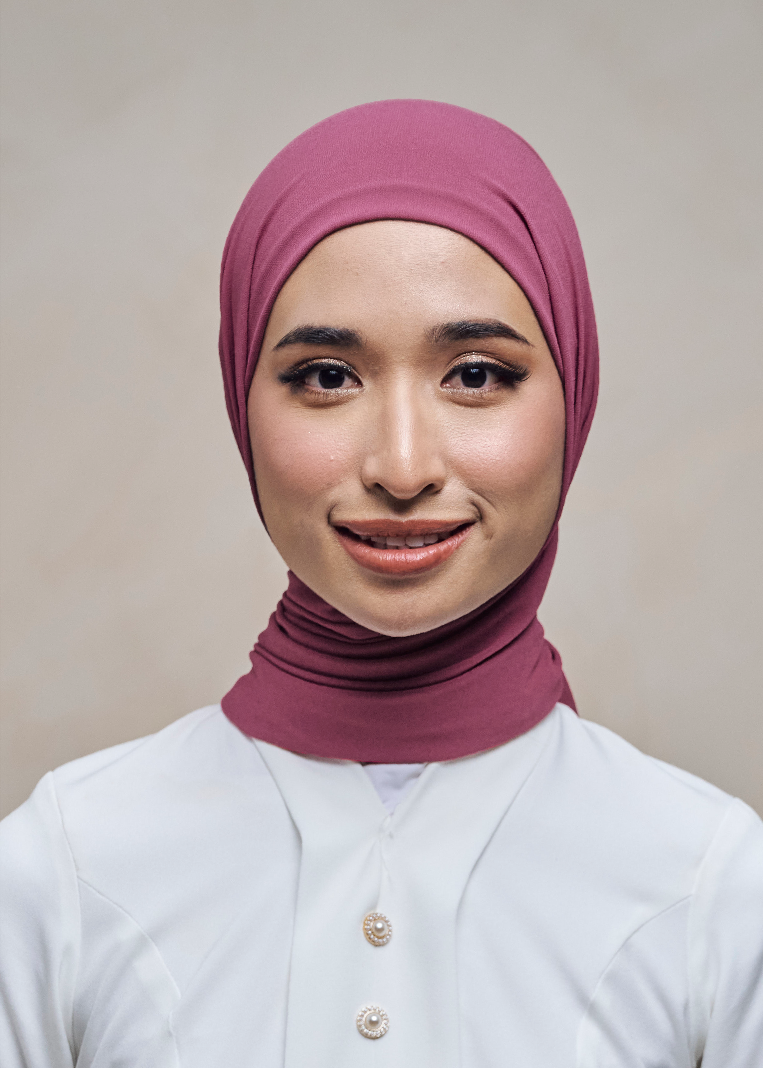 ELZA INSTANT SHAWL - ROUGE PLUM