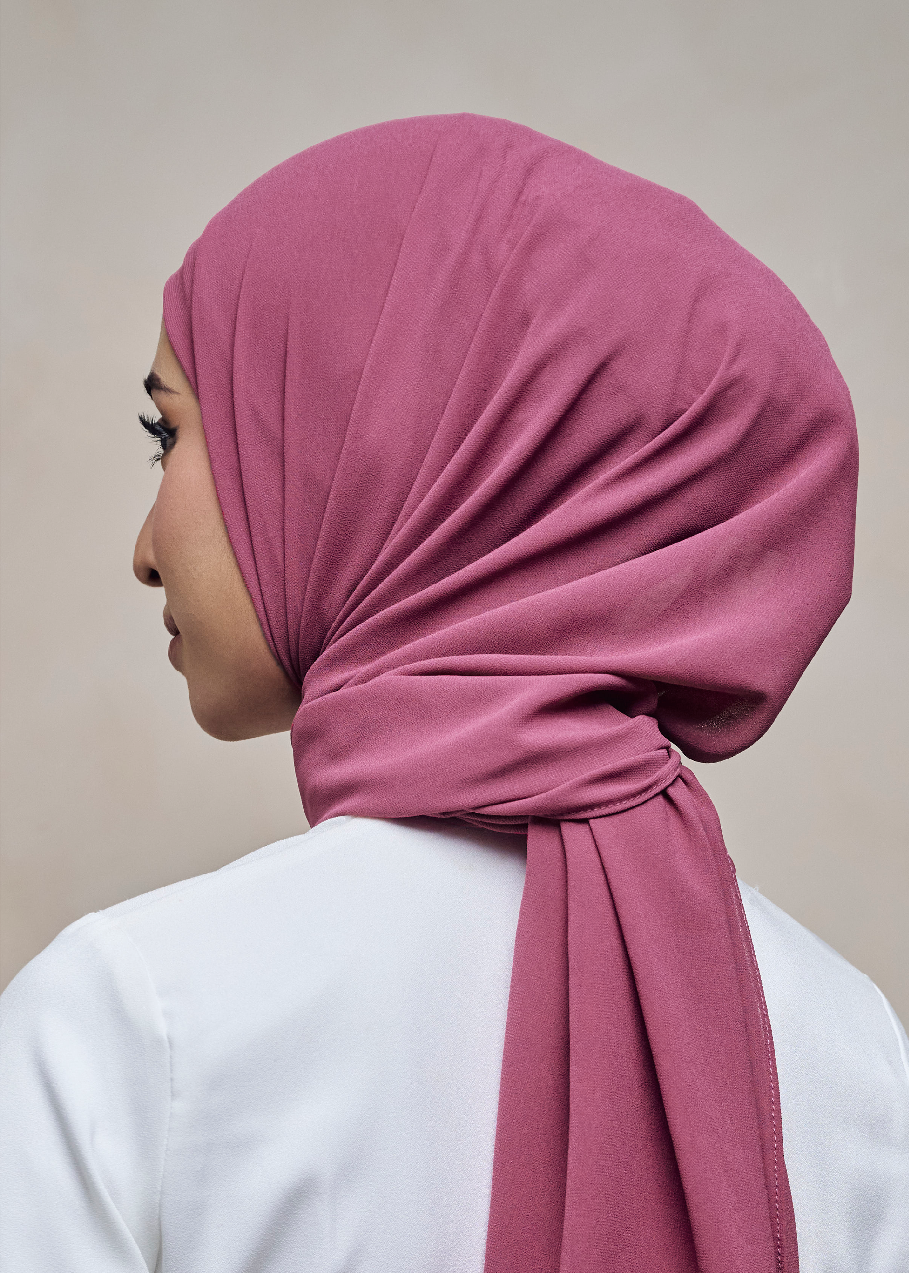 ELZA INSTANT SHAWL - ROUGE PLUM