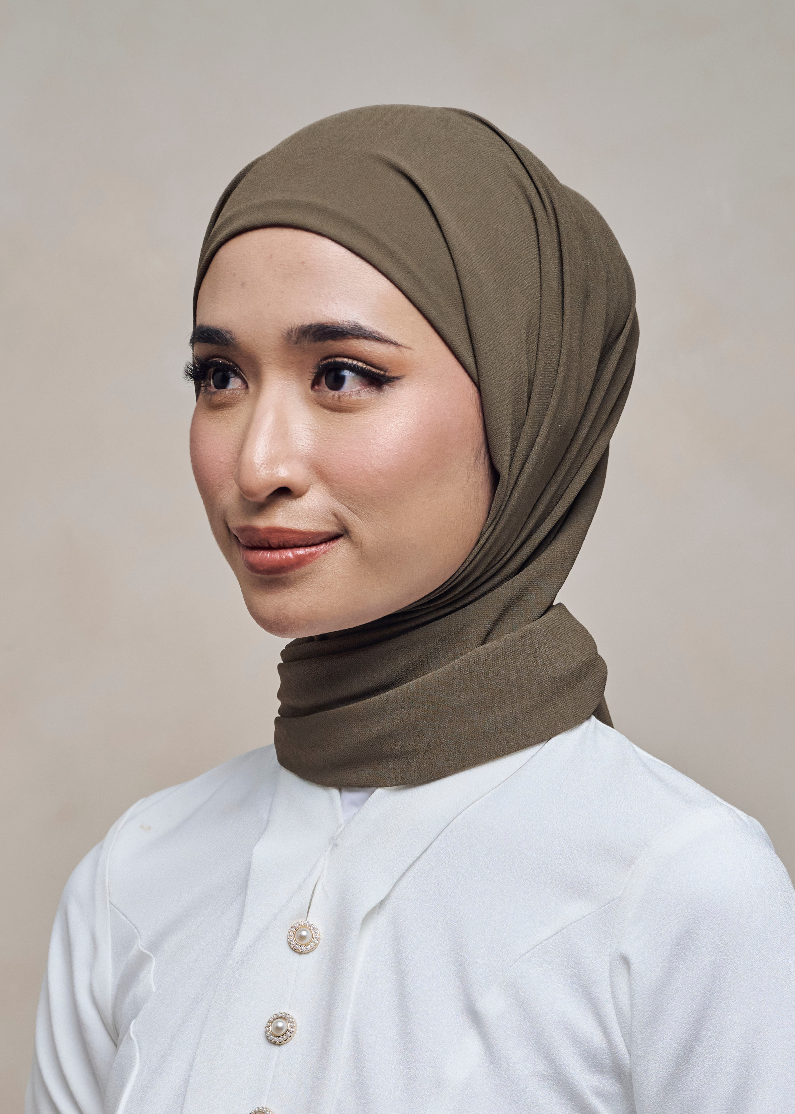 ELZA INSTANT SHAWL - RUSSIAN OLIVE