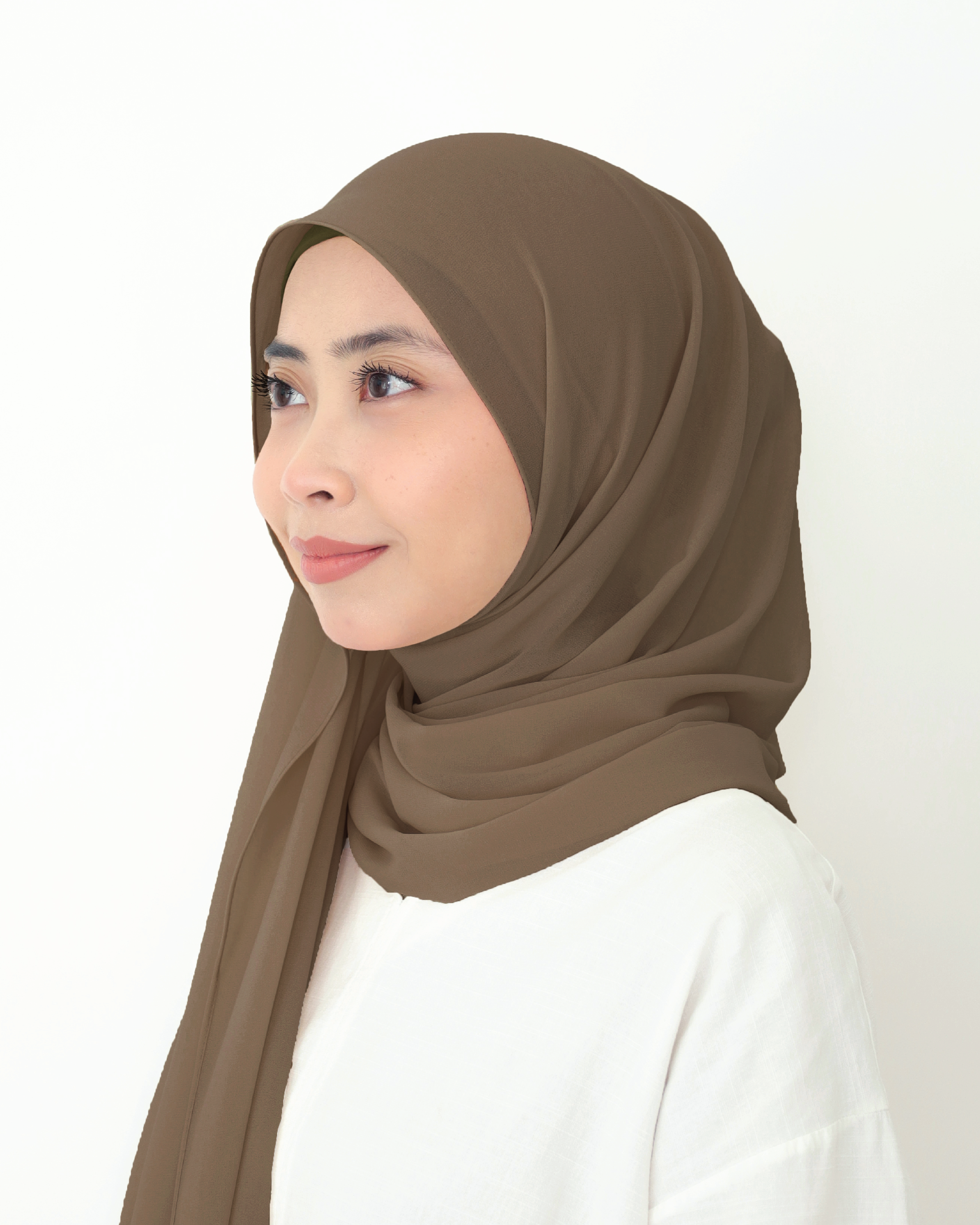 ALANA INSTANT SHAWL PLAIN - RUSSIAN OLIVE