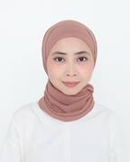 ELZA INSTANT SHAWL - RUST BROWN