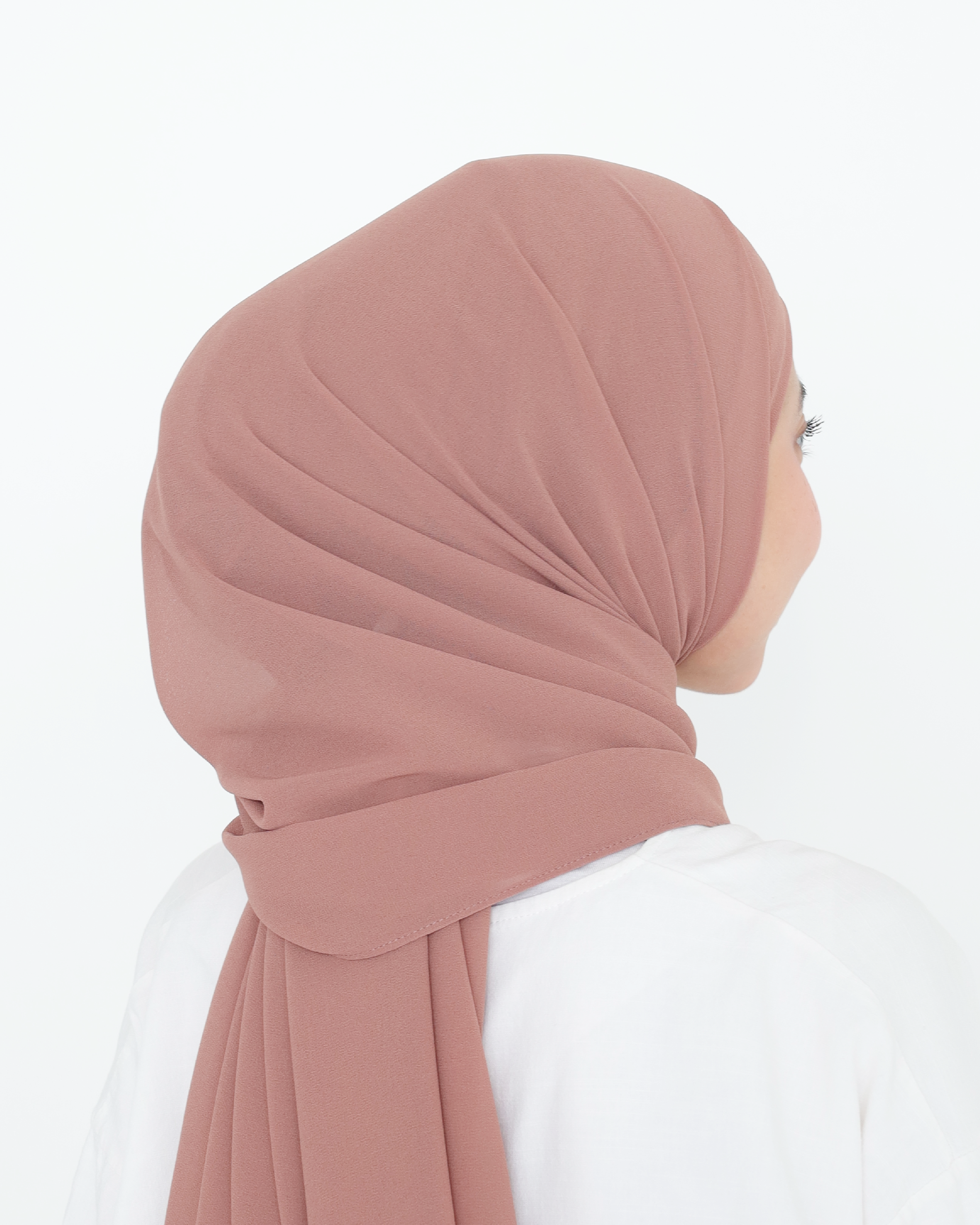 ELZA INSTANT SHAWL - RUST BROWN