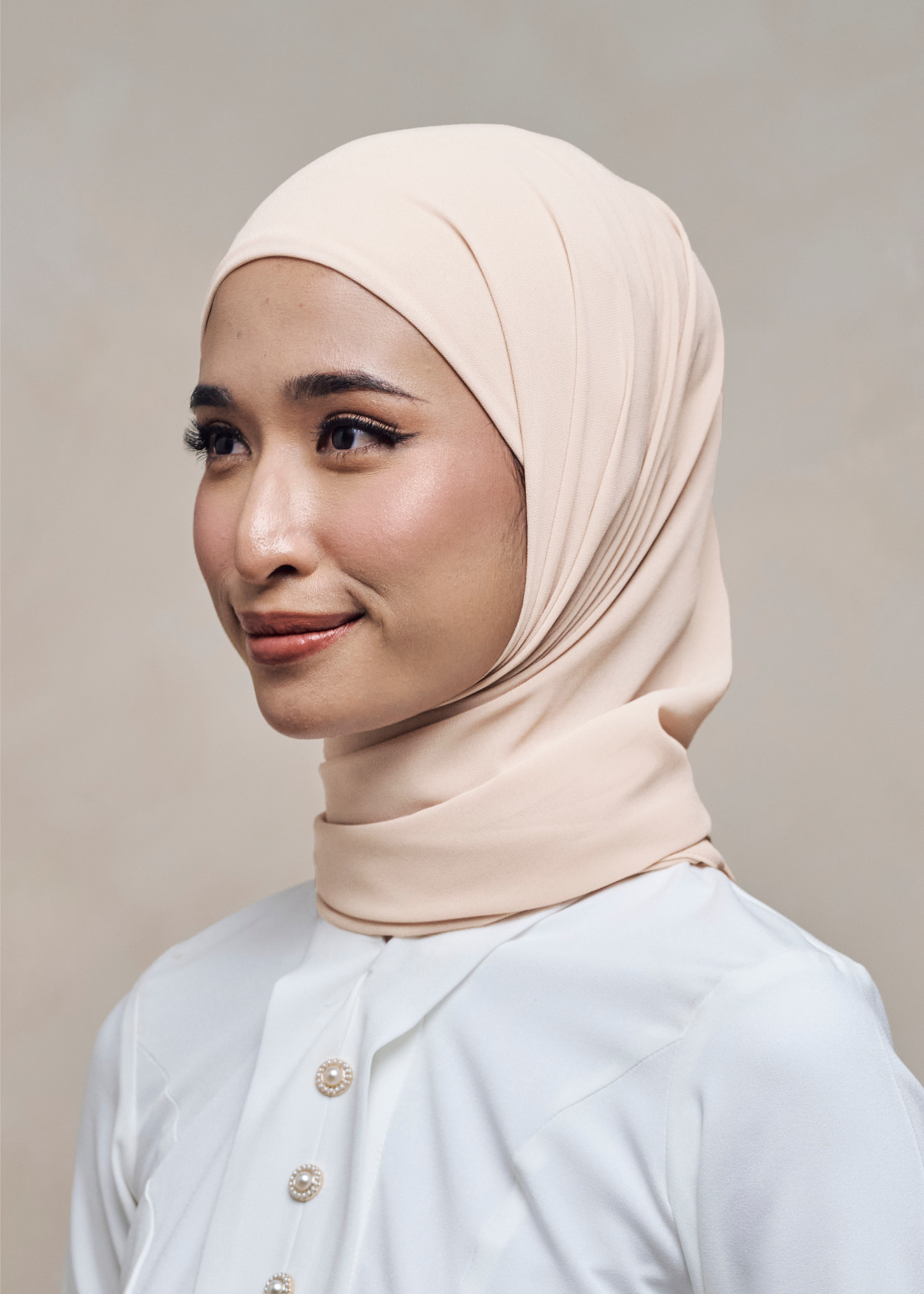 ELZA INSTANT SHAWL - SESAME BEIGE