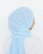 ELZA INSTANT SHAWL - SKY BLUE