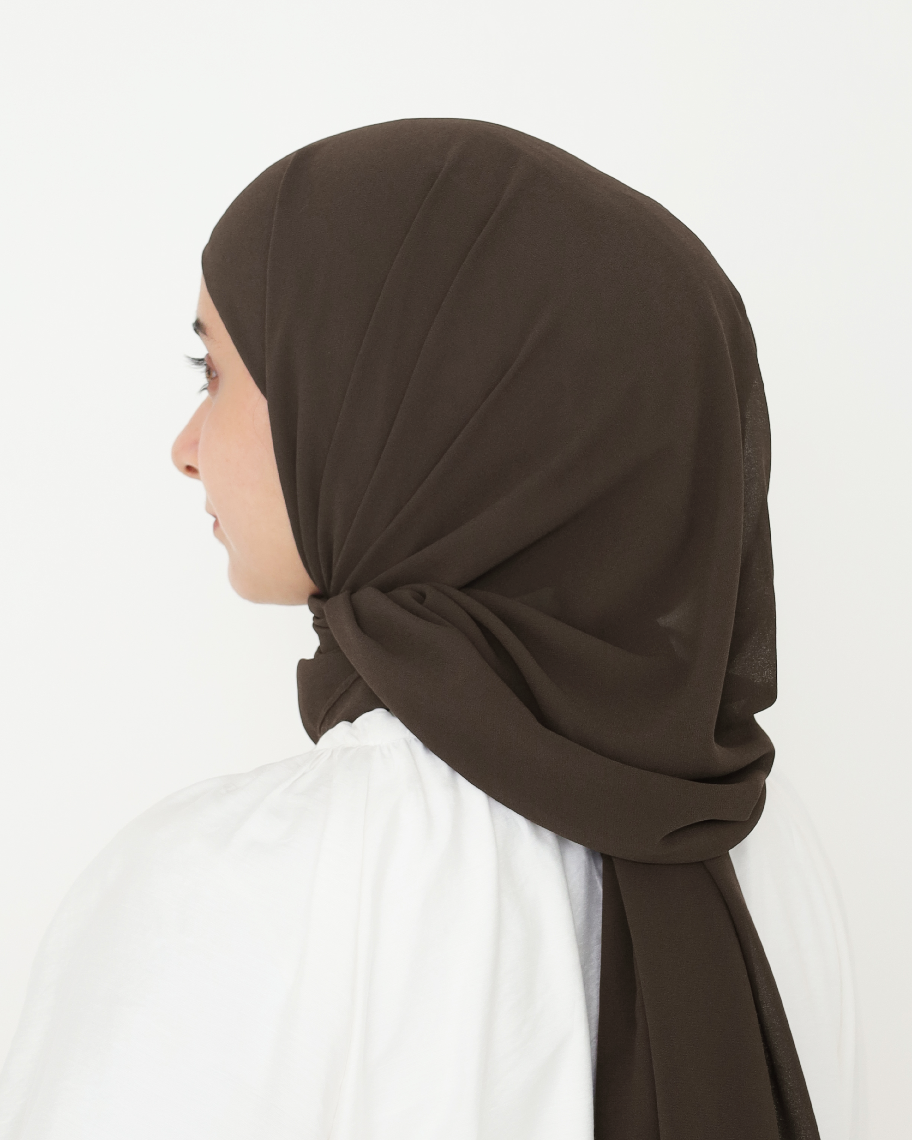 ELZA INSTANT SHAWL - SMOKY BROWN