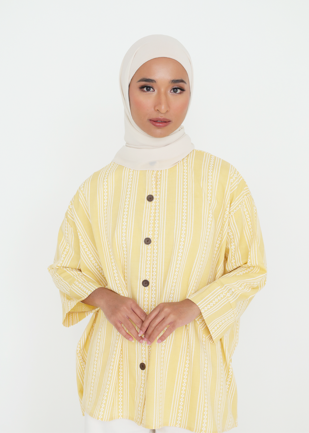 LAYANG SELESA TOP IN STRIPE YELLOW