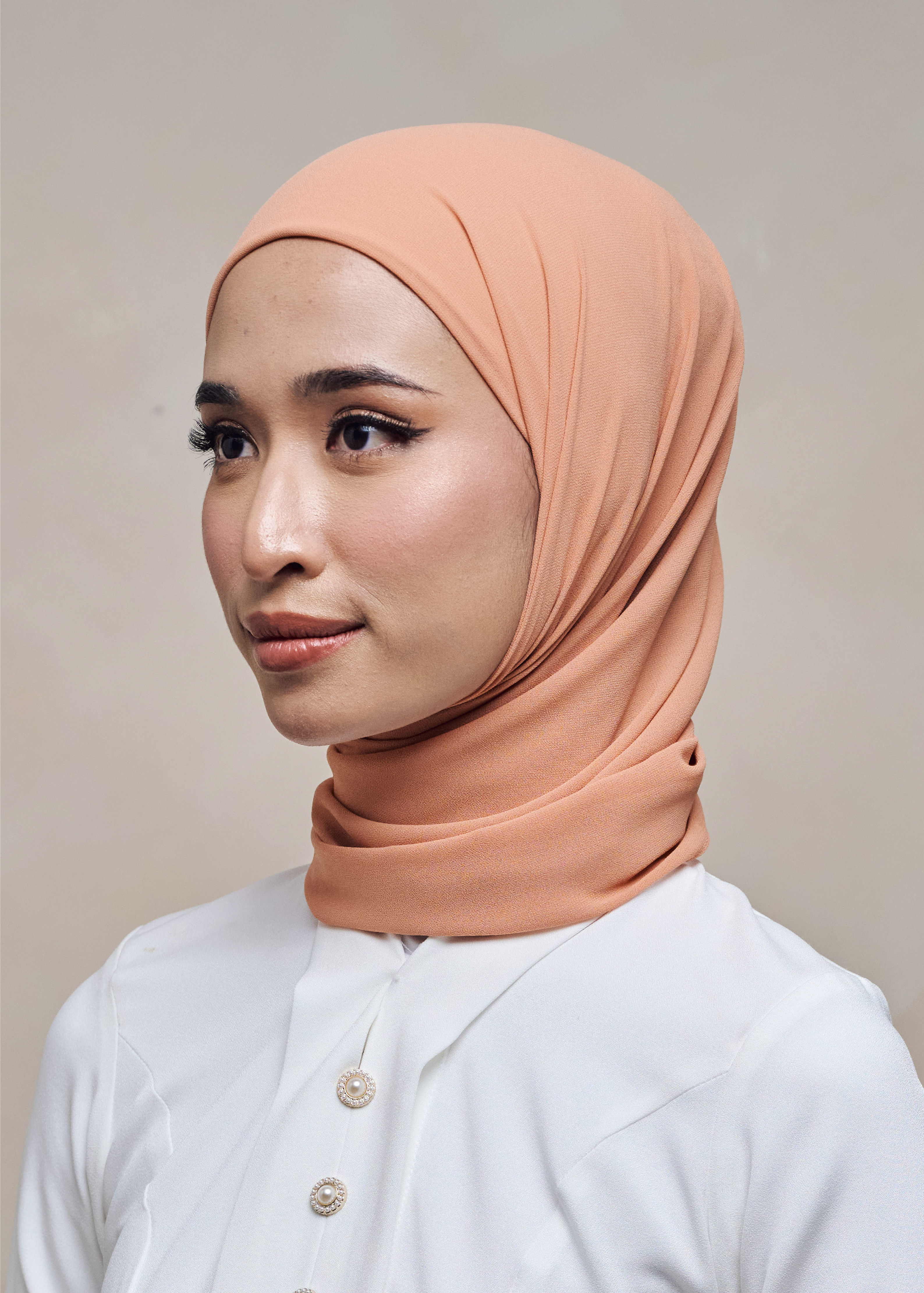 ELZA INSTANT SHAWL - TANGERINE