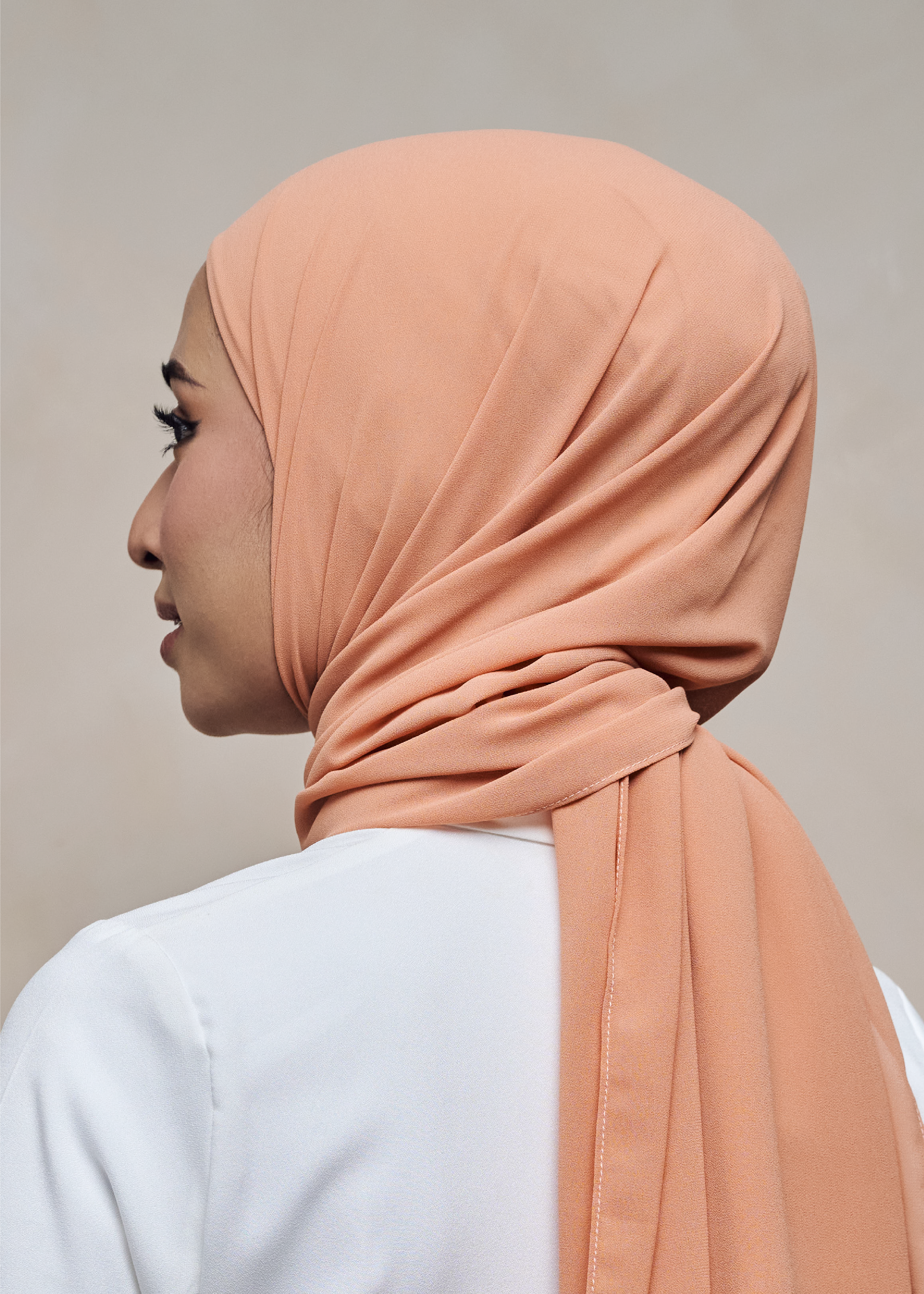 ELZA INSTANT SHAWL - TANGERINE