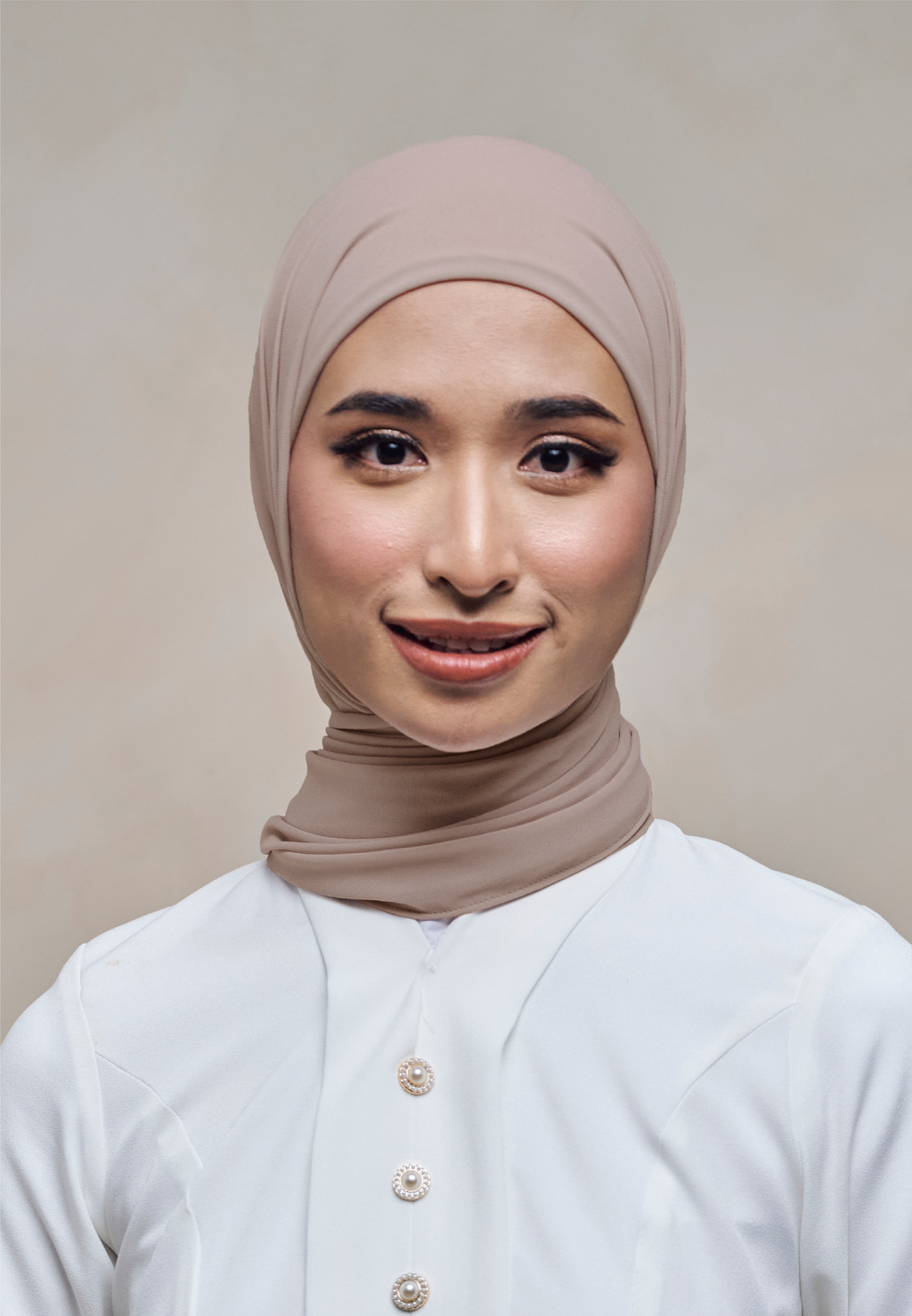 ELZA INSTANT SHAWL - TAUPE