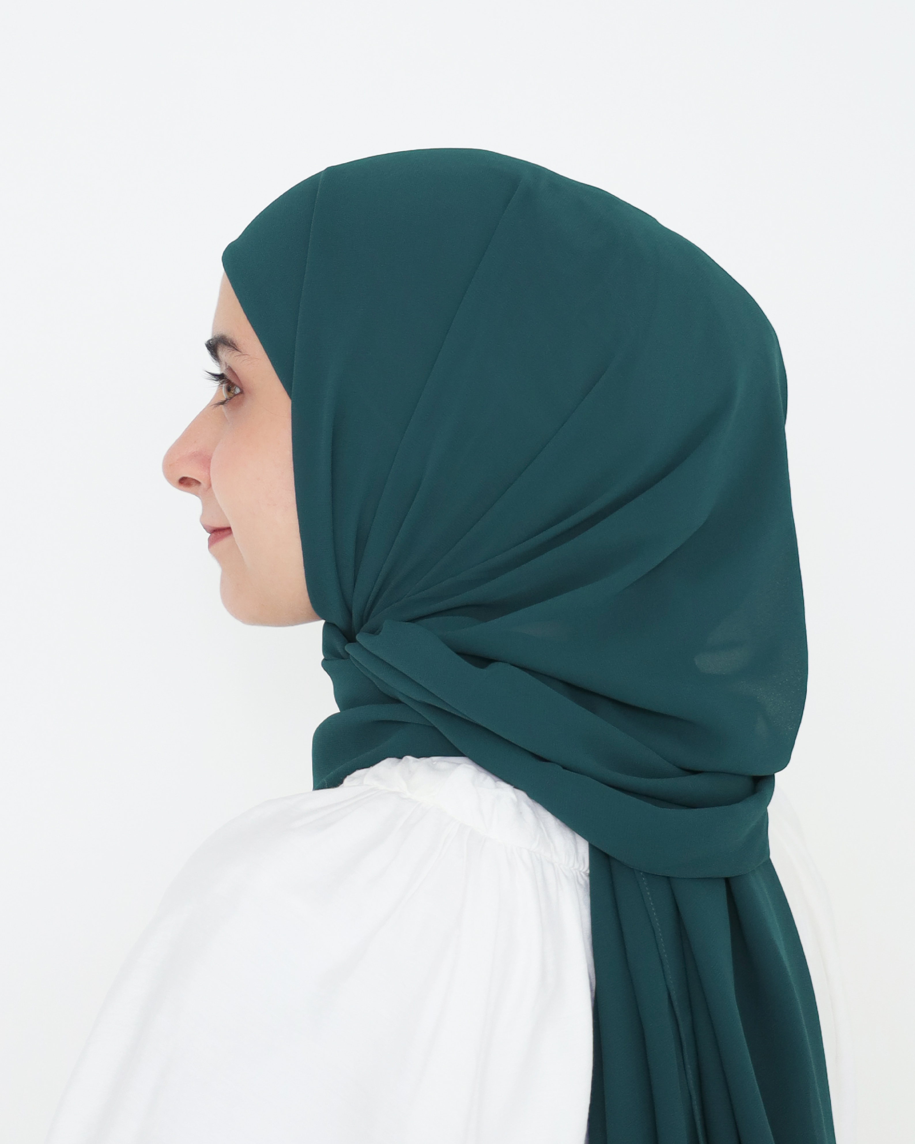 ELZA INSTANT SHAWL - TEAL GREEN