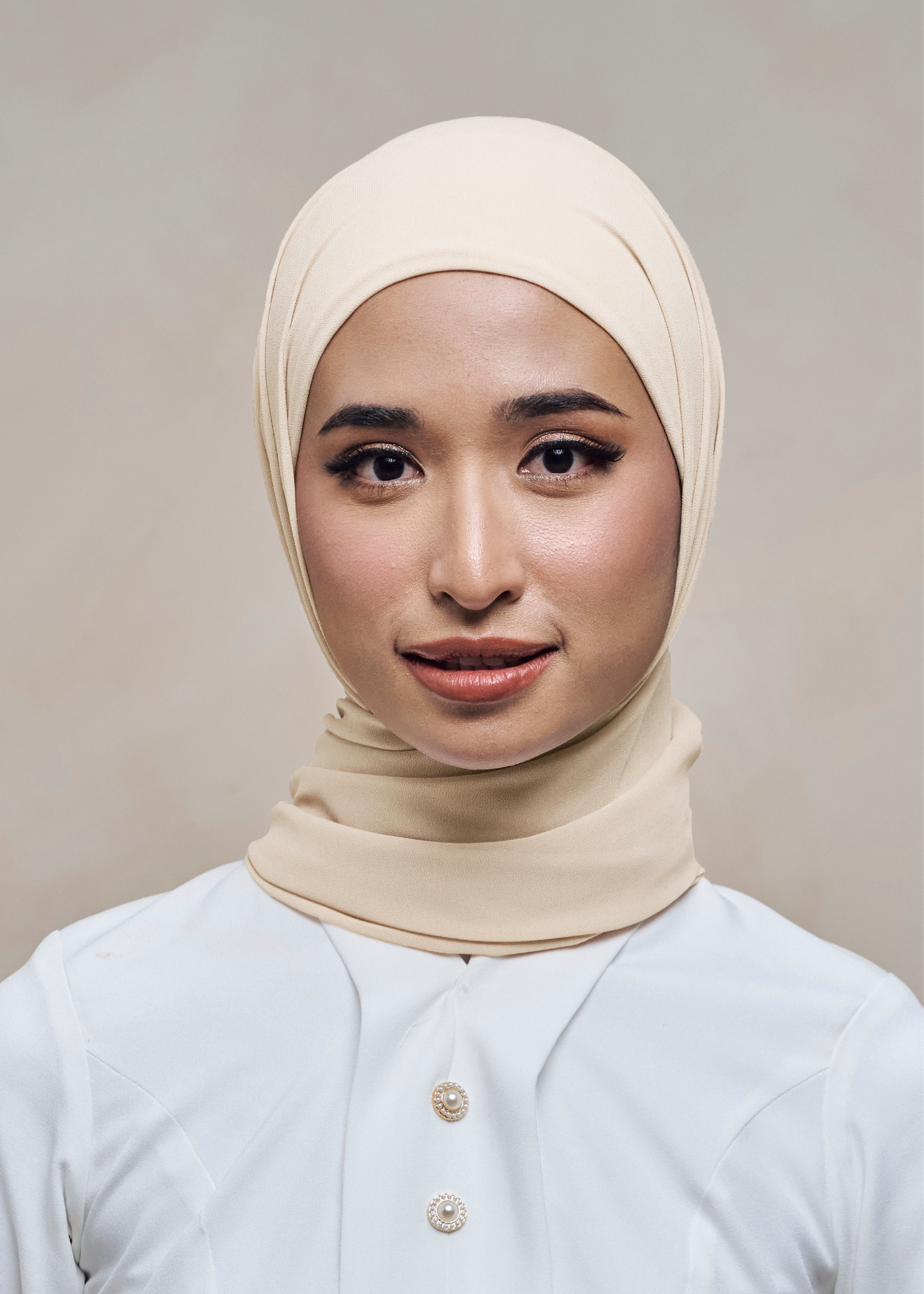 ELZA INSTANT SHAWL - VANILLA