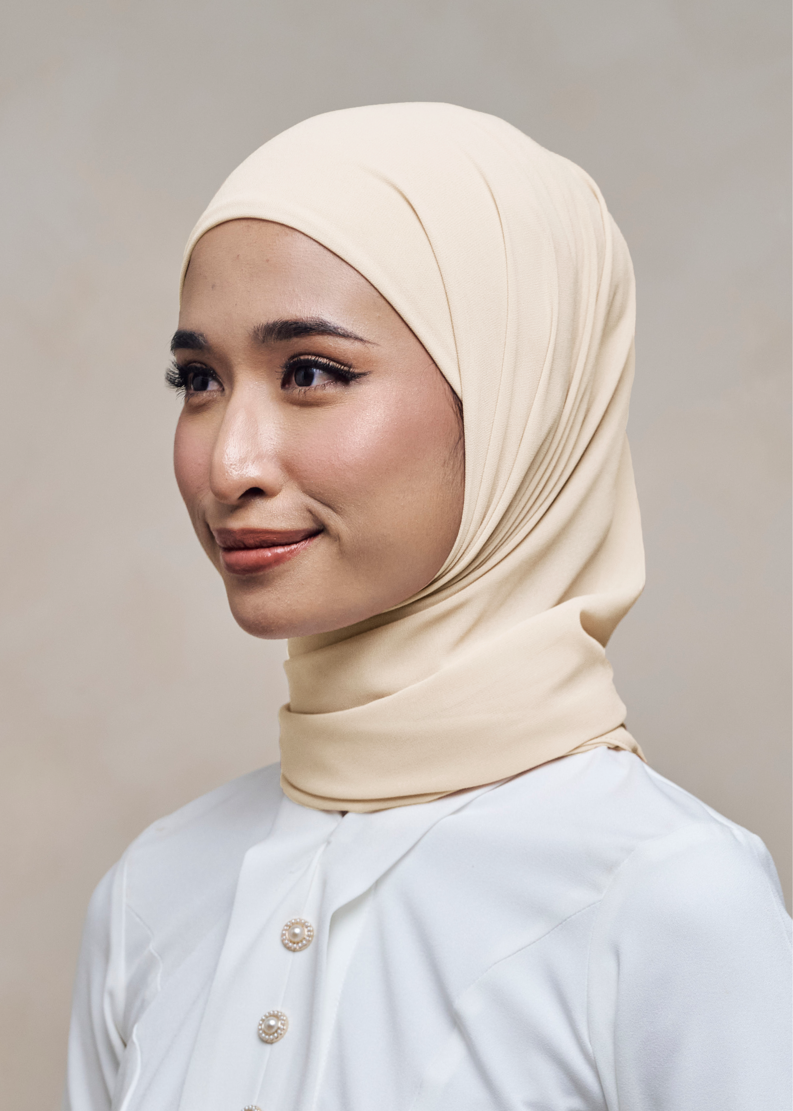 ELZA INSTANT SHAWL - VANILLA