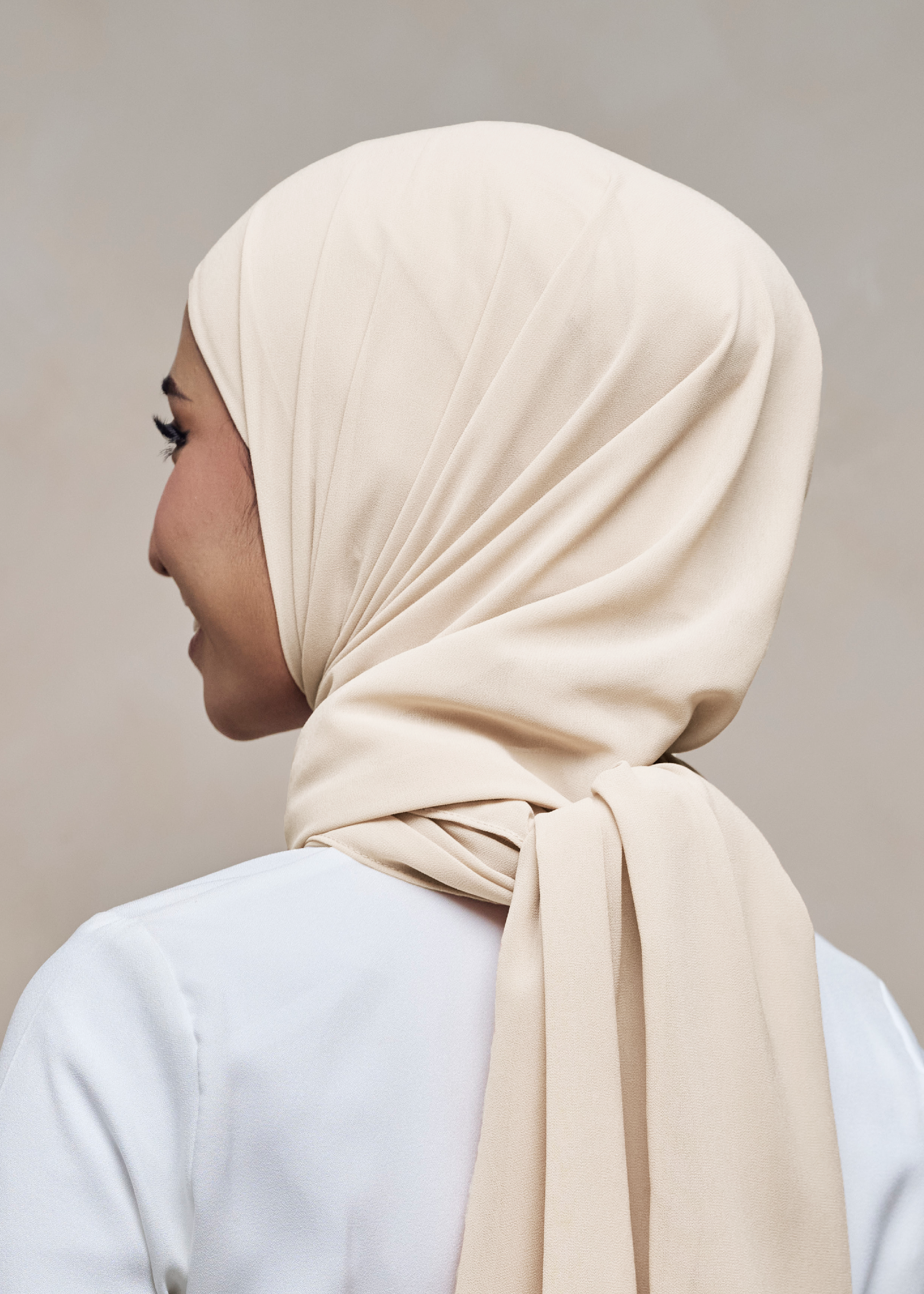 ELZA INSTANT SHAWL - VANILLA