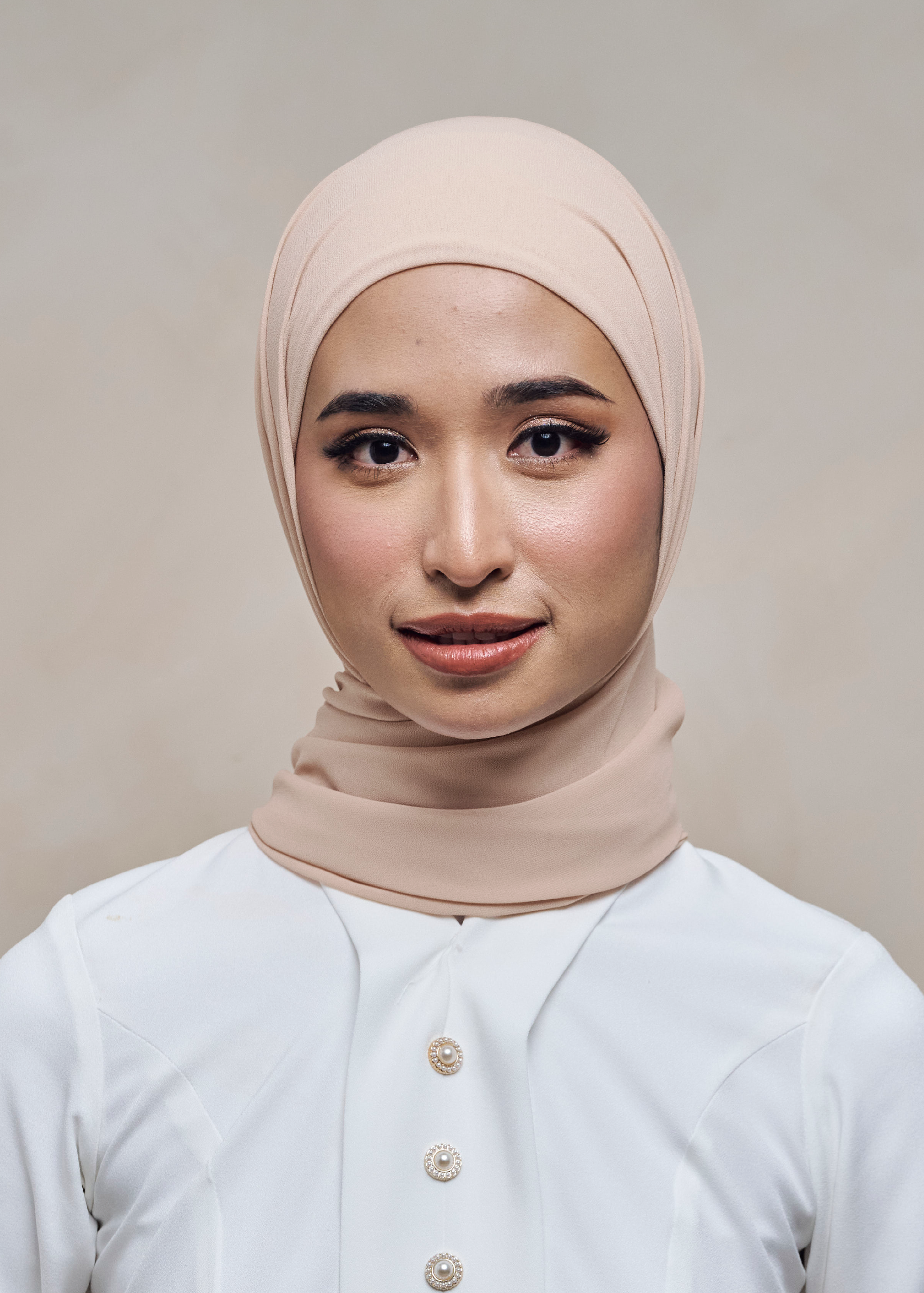 ELZA INSTANT SHAWL - WARM BEIGE