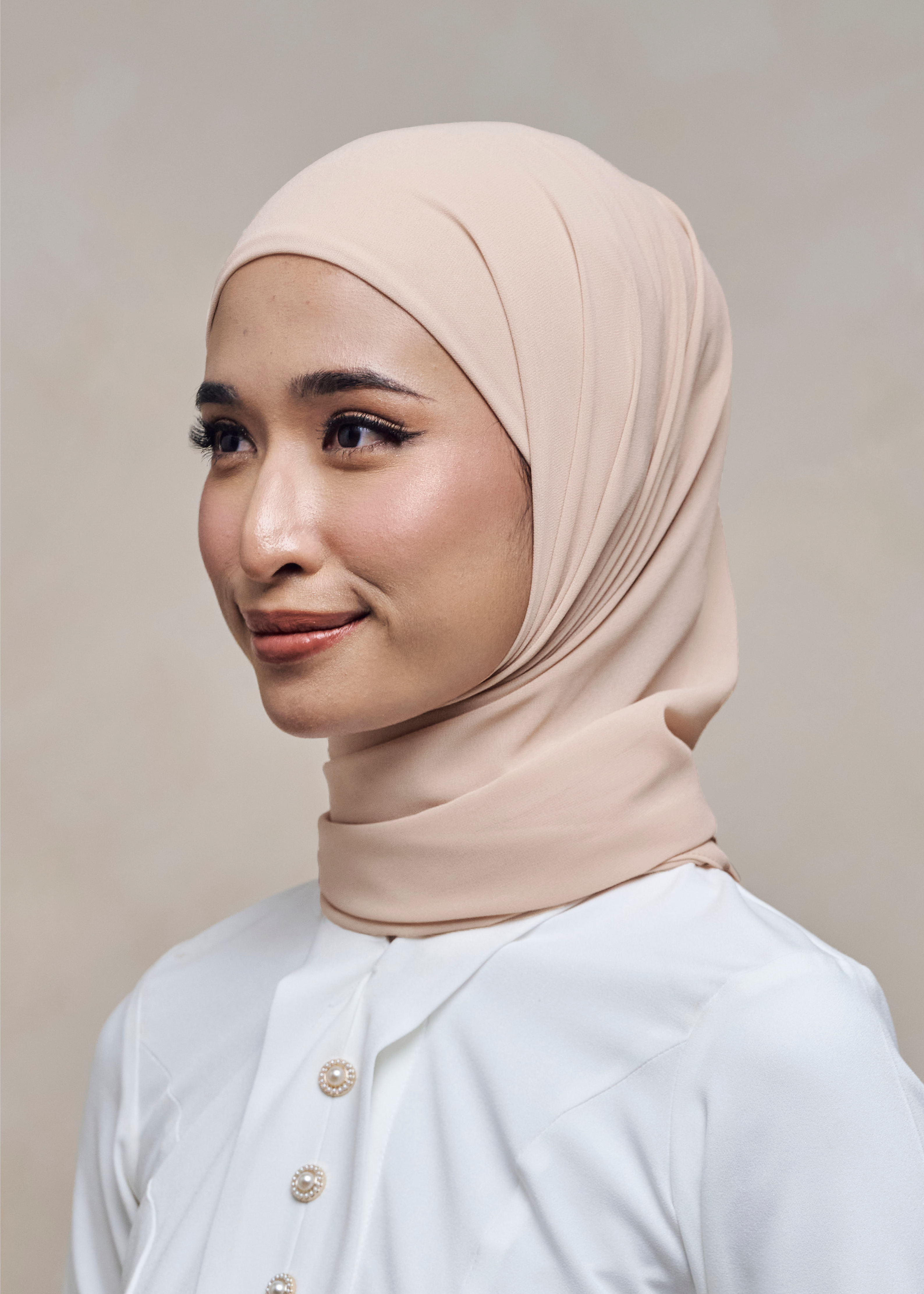 ELZA INSTANT SHAWL - WARM BEIGE