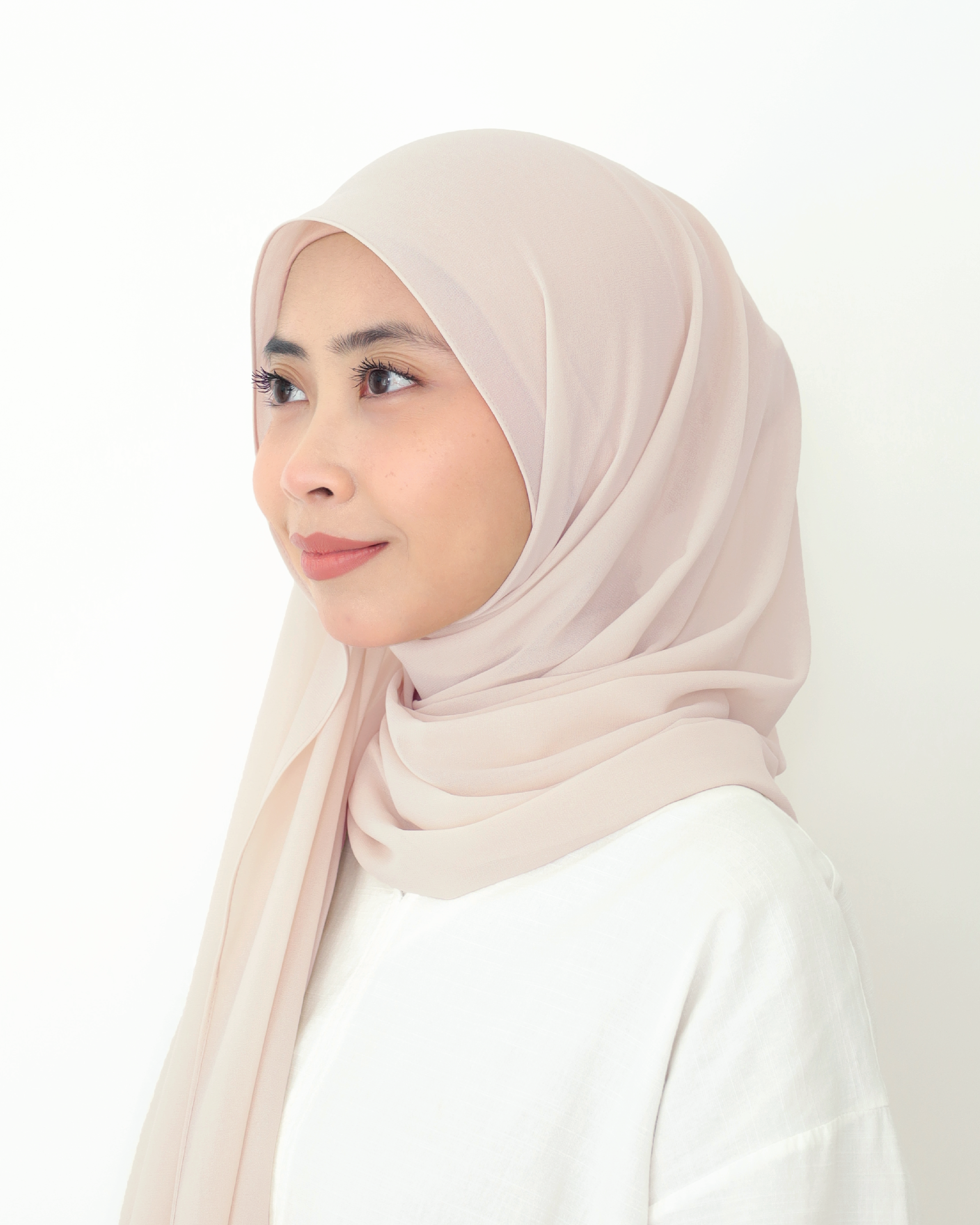 ALANA INSTANT SHAWL PLAIN - WARM TAUPE