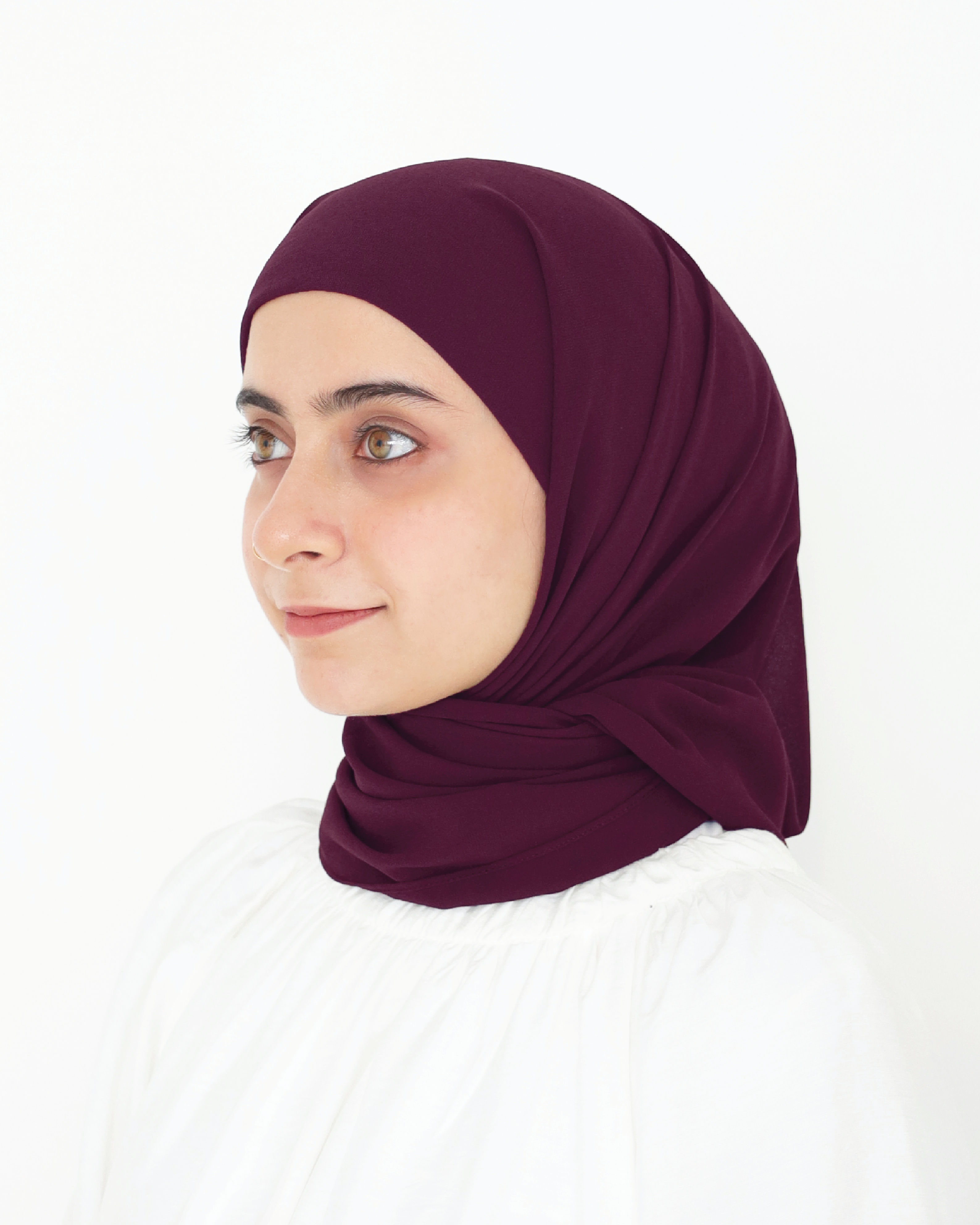 ELZA INSTANT SHAWL - WINE RED