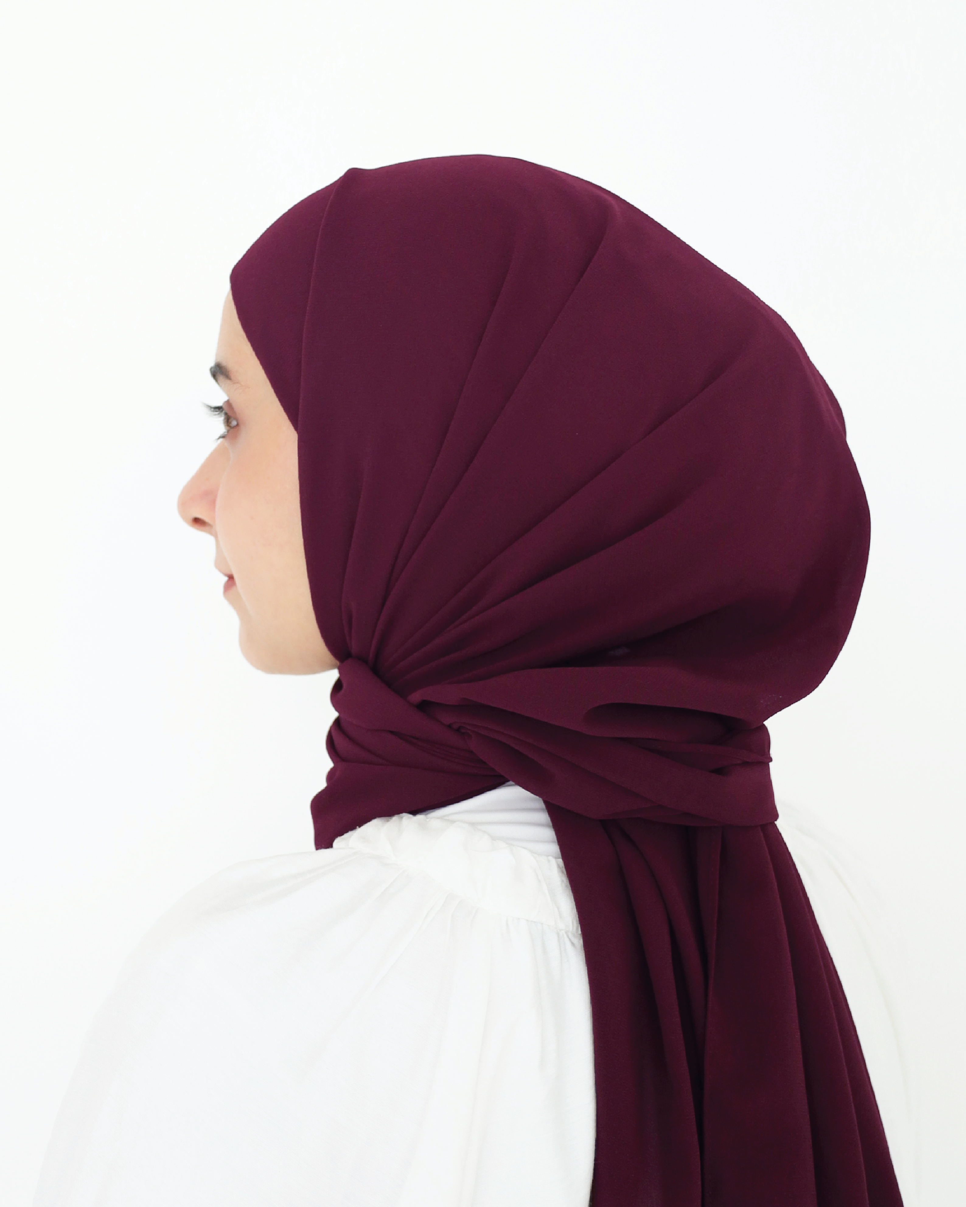 ELZA INSTANT SHAWL - WINE RED