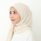 ALANA INSTANT SHAWL PLAIN - VANILLA