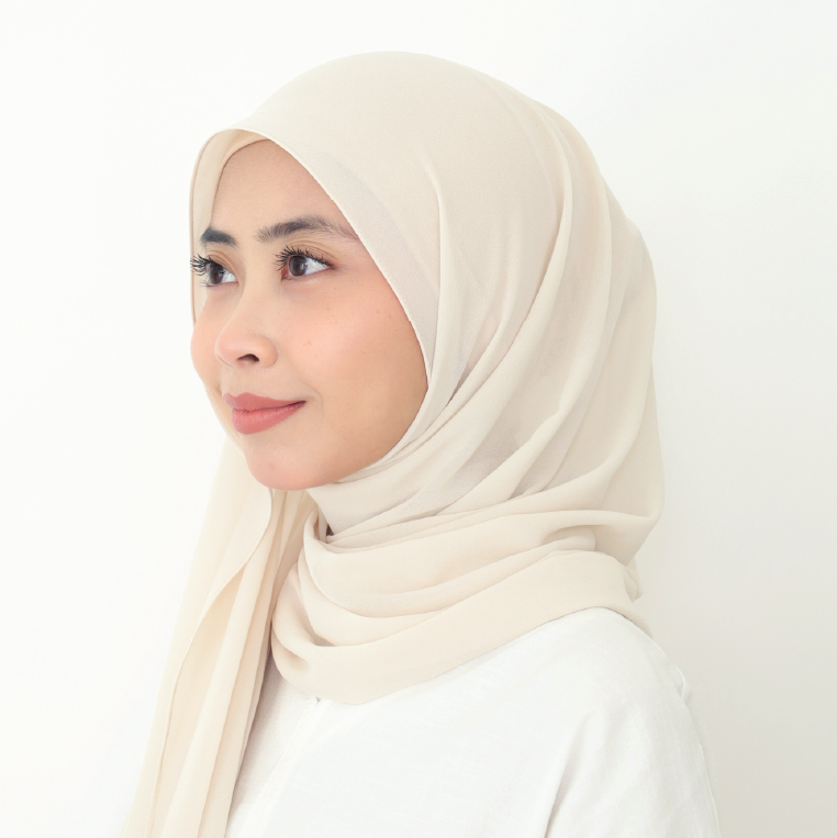 ALANA INSTANT SHAWL PLAIN - VANILLA