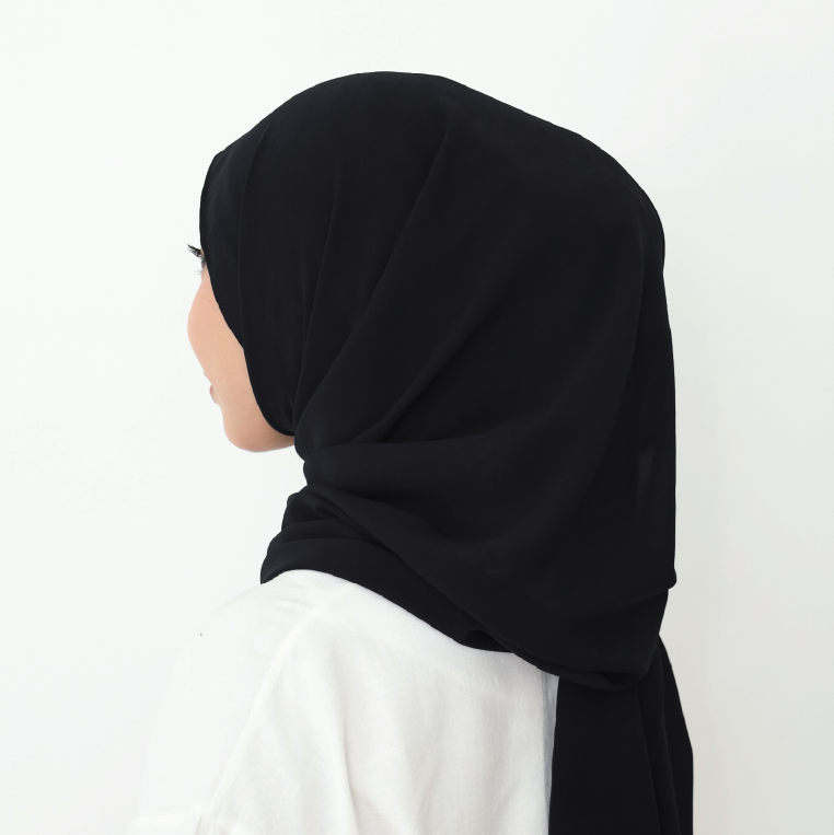 ALANA INSTANT SHAWL PLAIN - BLACK