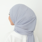 ALANA INSTANT SHAWL PLAIN - METAL BLUE