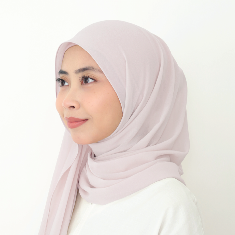 ALANA INSTANT SHAWL PLAIN - NUDE PINK